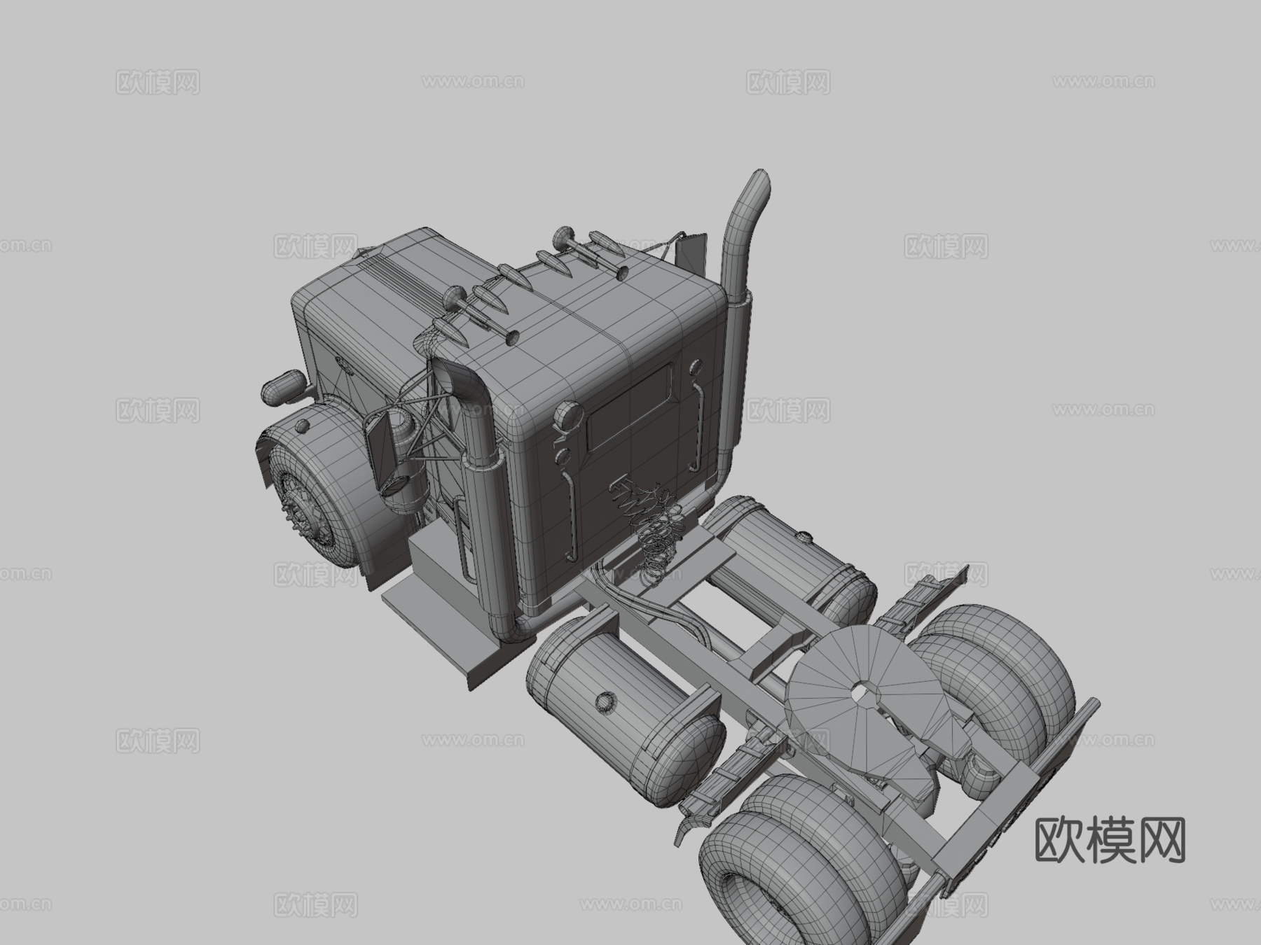 彼得比尔特289半挂卡车su模型