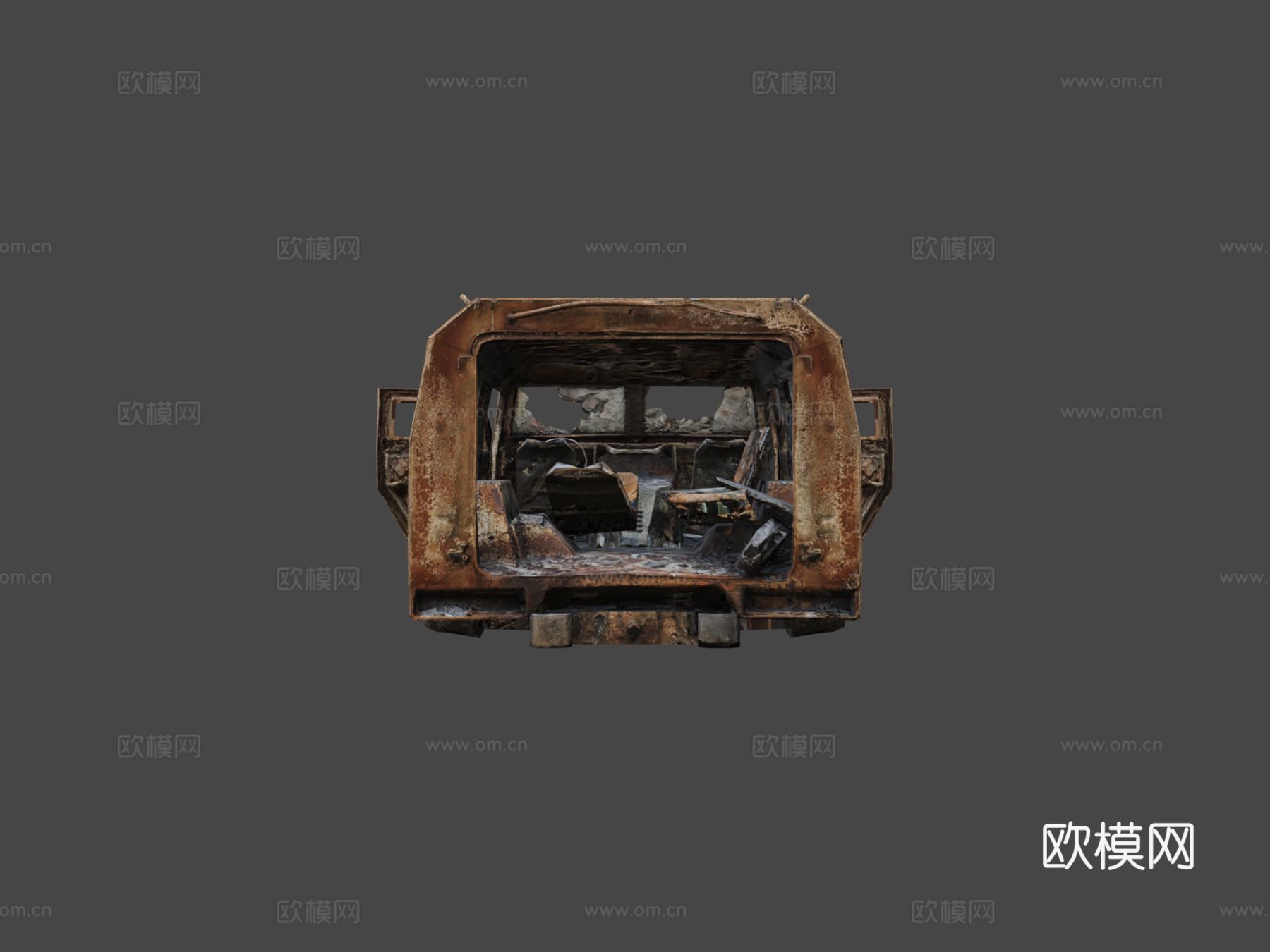 损毁的GAZ虎式su模型