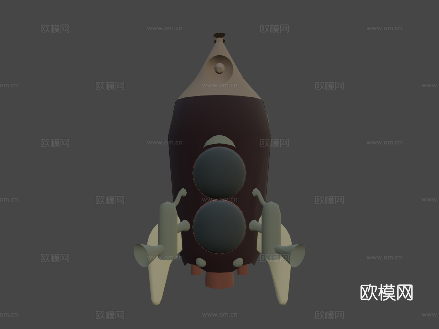 皮克敏 霍卡塔特飞船 纸模型su模型