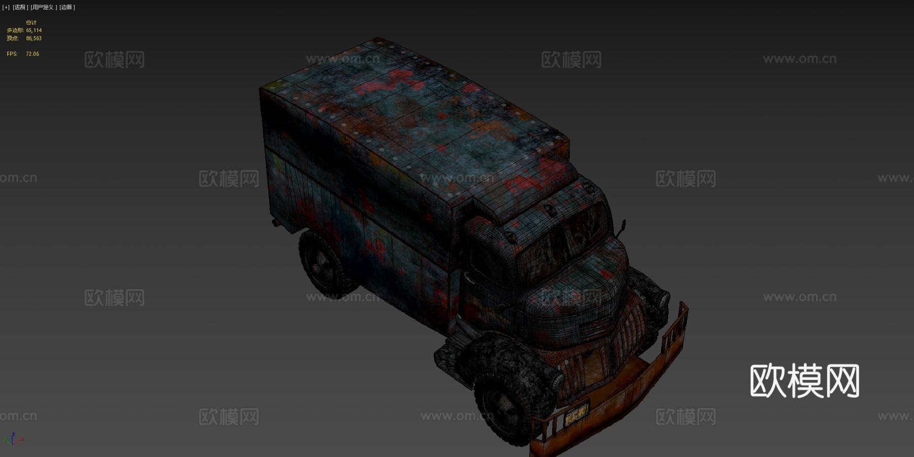 爬行者卡车su模型