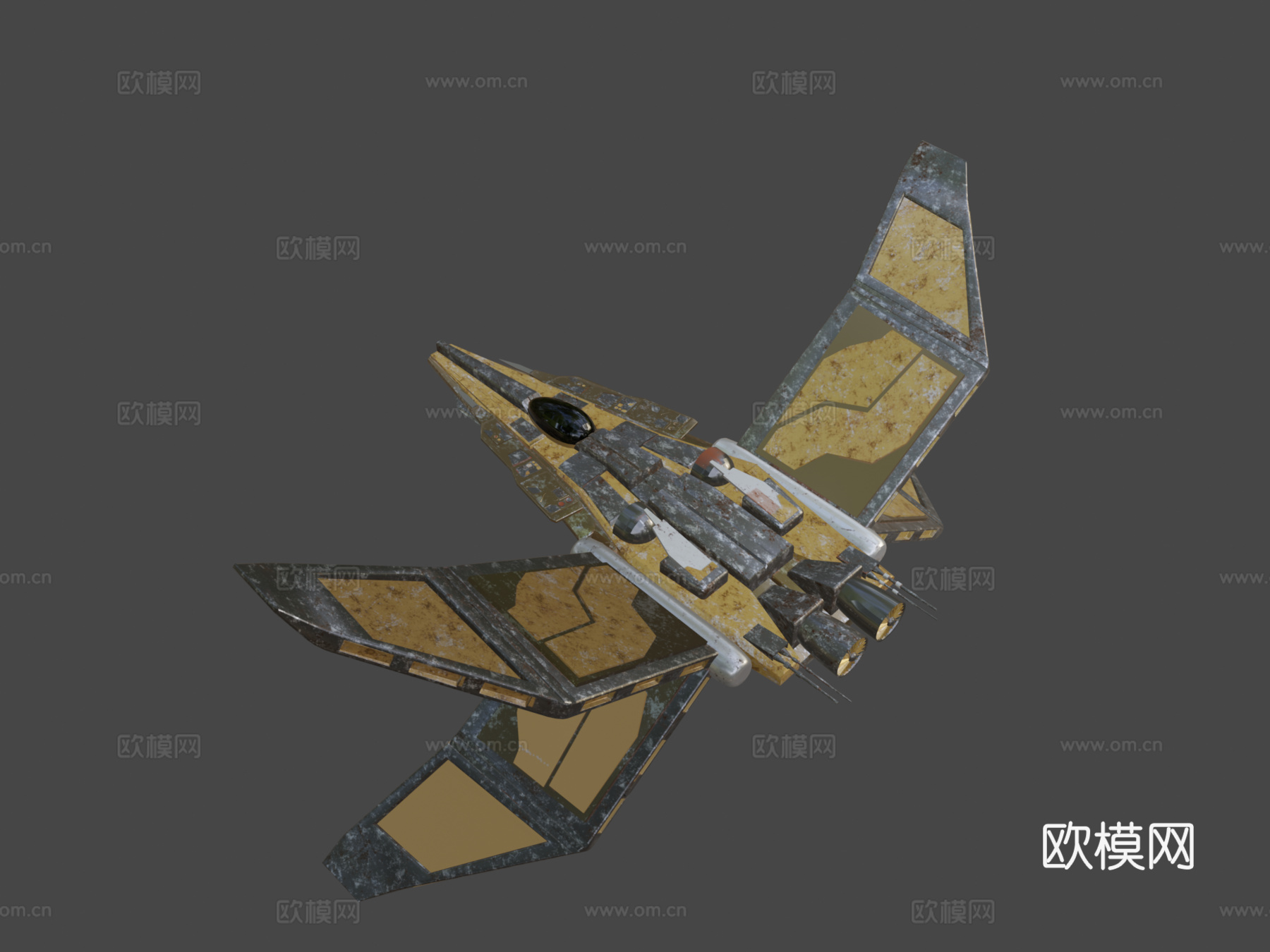 未来科幻太空船su模型