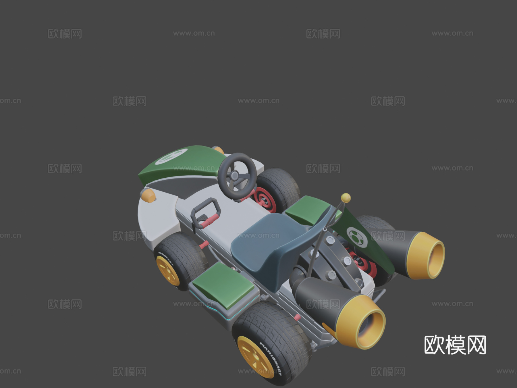 耀西卡丁车su模型