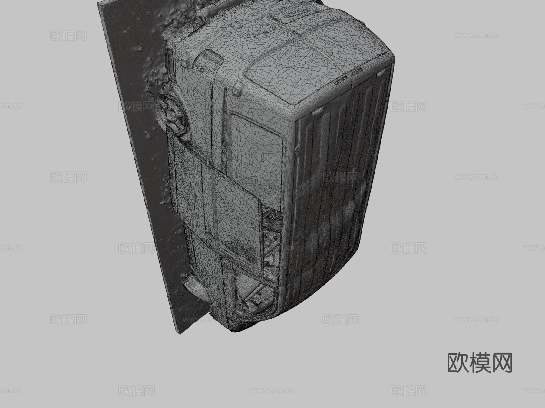 大众运输车T5原始三维扫描su模型