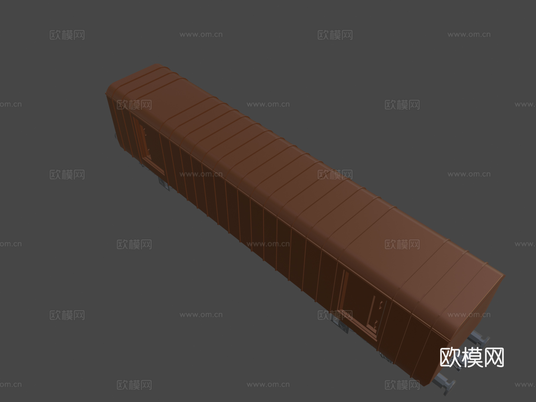 火车货运车厢su模型