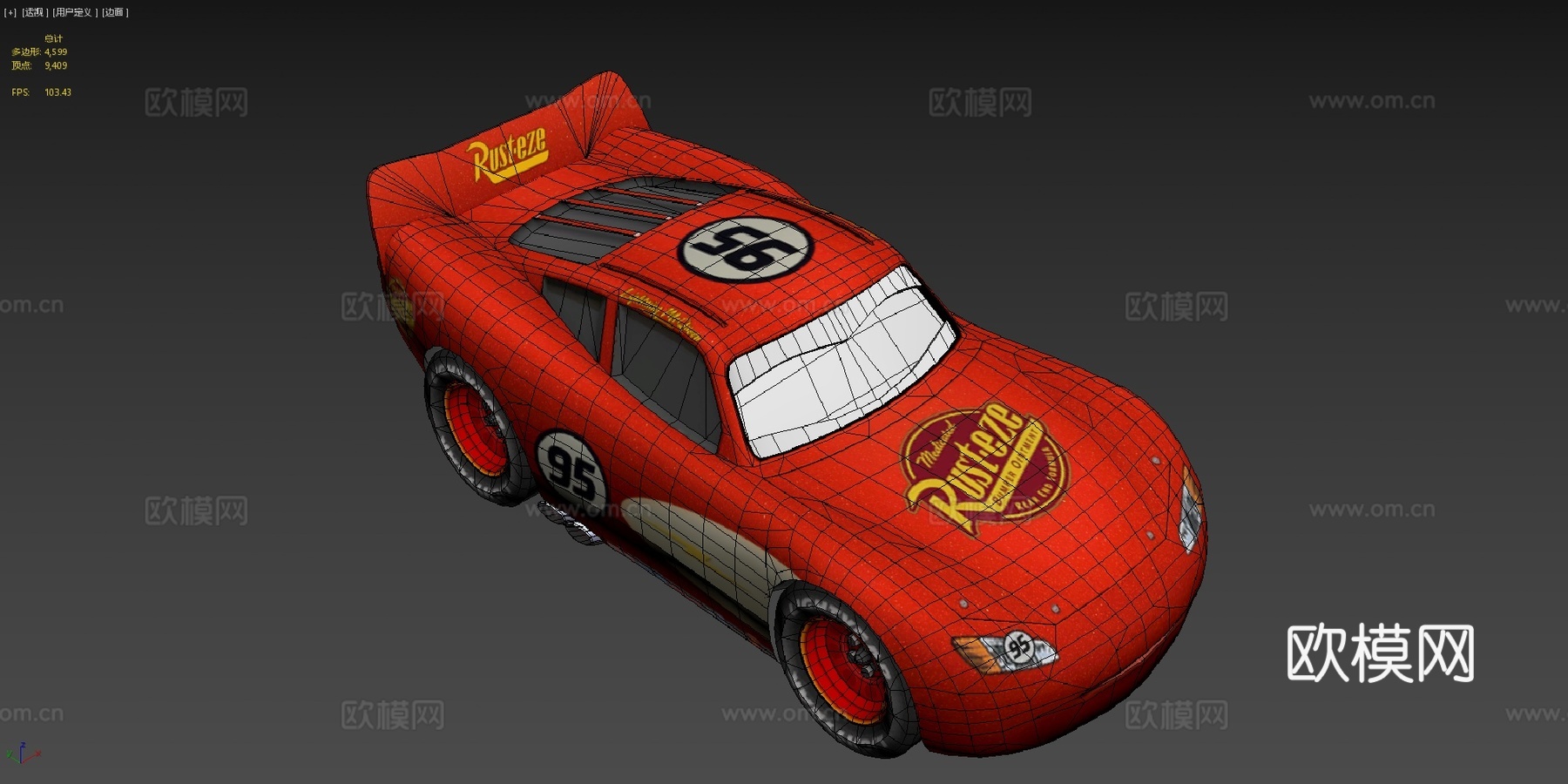 闪电麦昆 赛车欧拉玛su模型