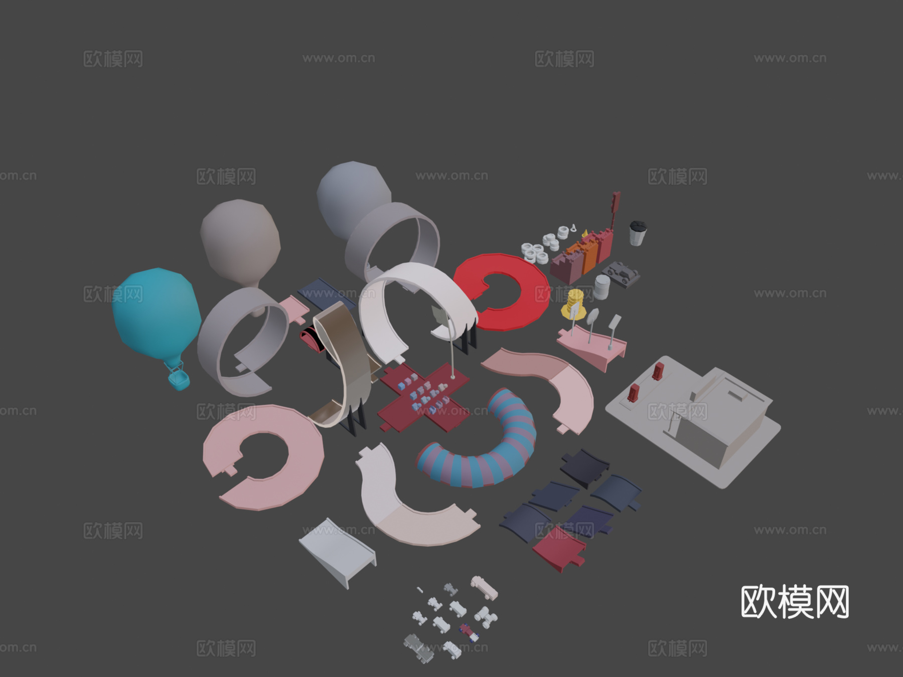 空闲赛车 完整包su模型