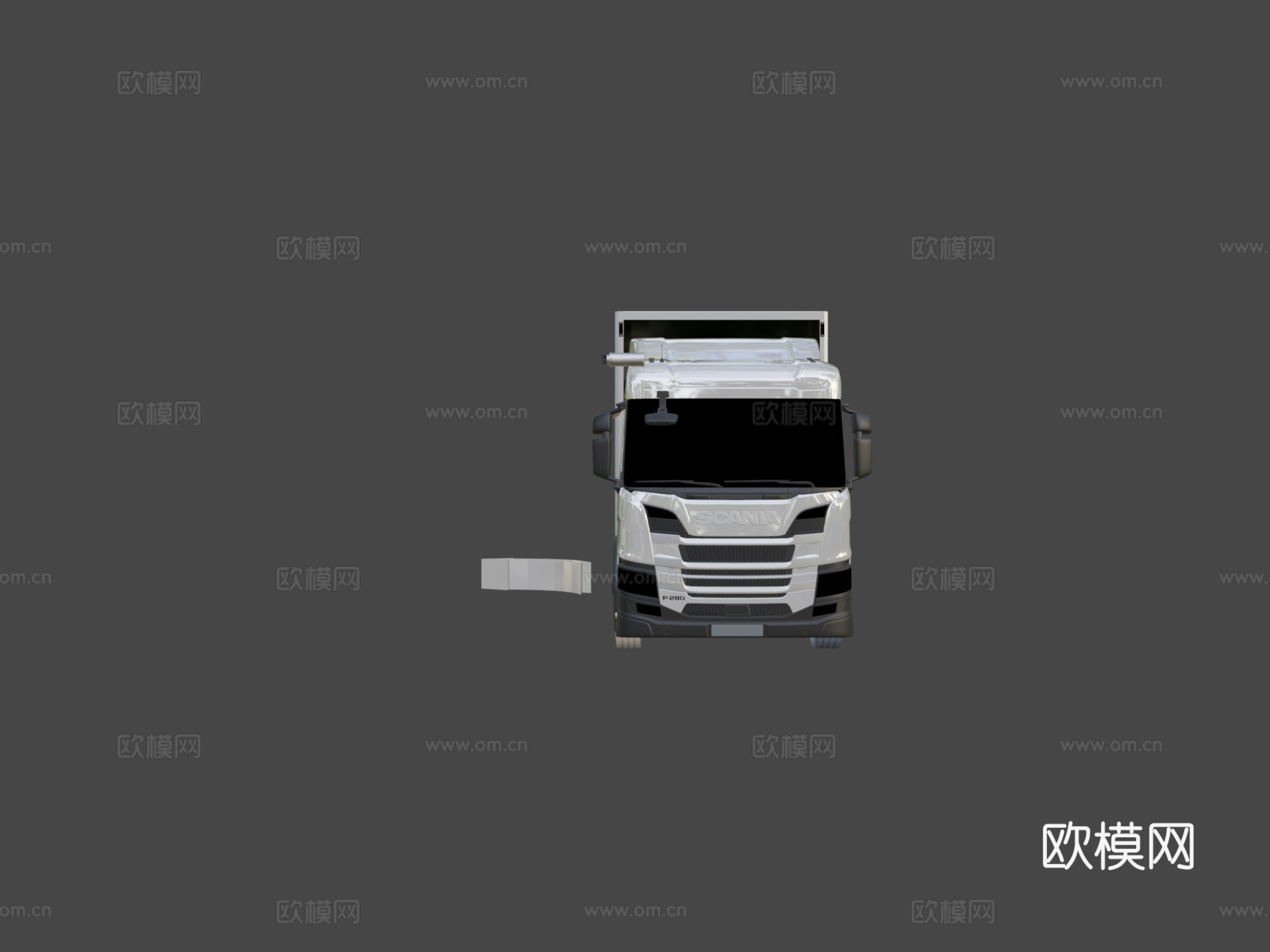 斯堪尼亚P系列带拖车全绑定su模型