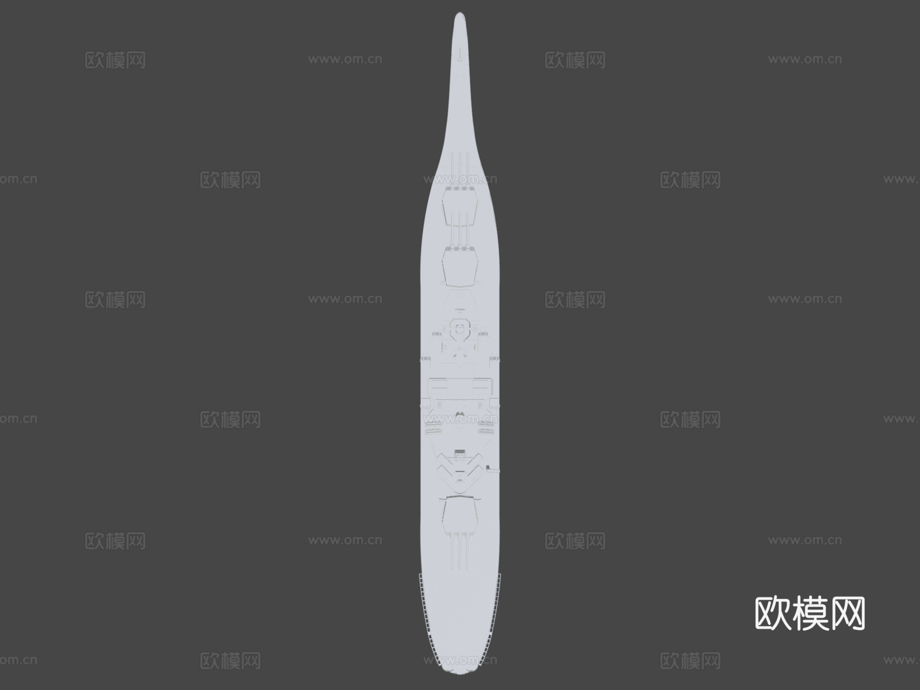 美国海军 爱荷华级 战列舰su模型