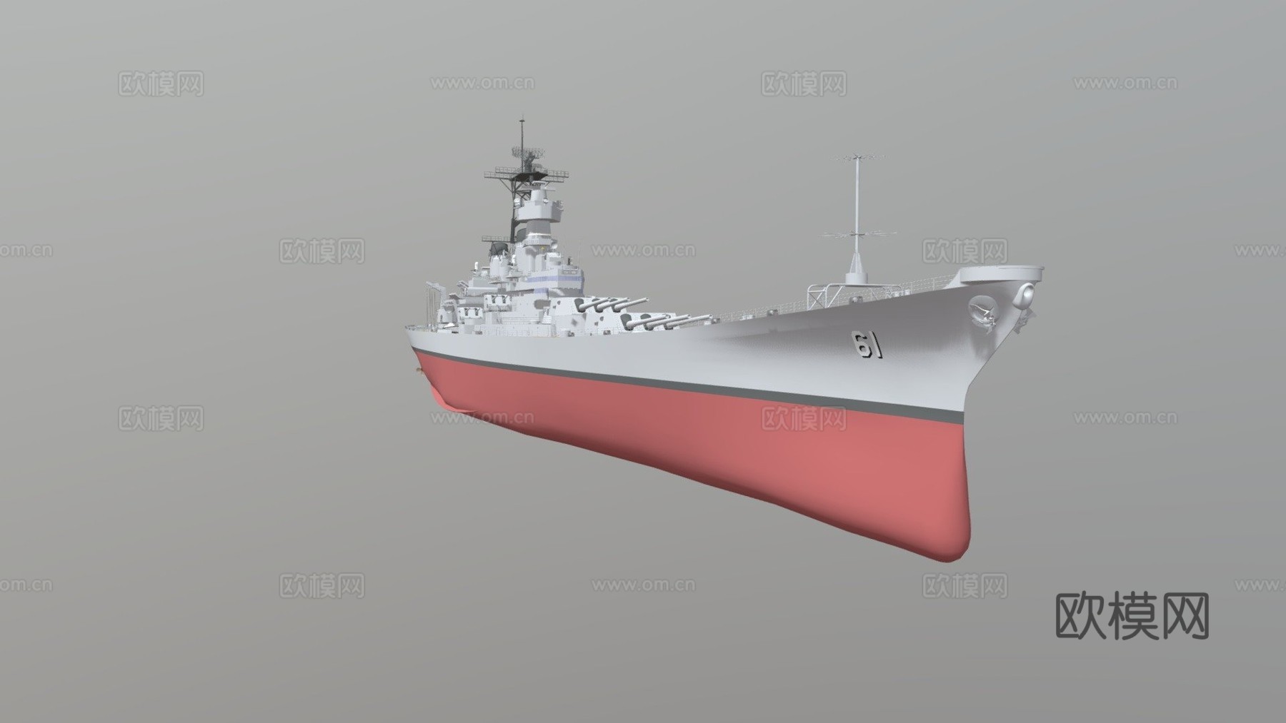 美国海军爱荷华号su模型