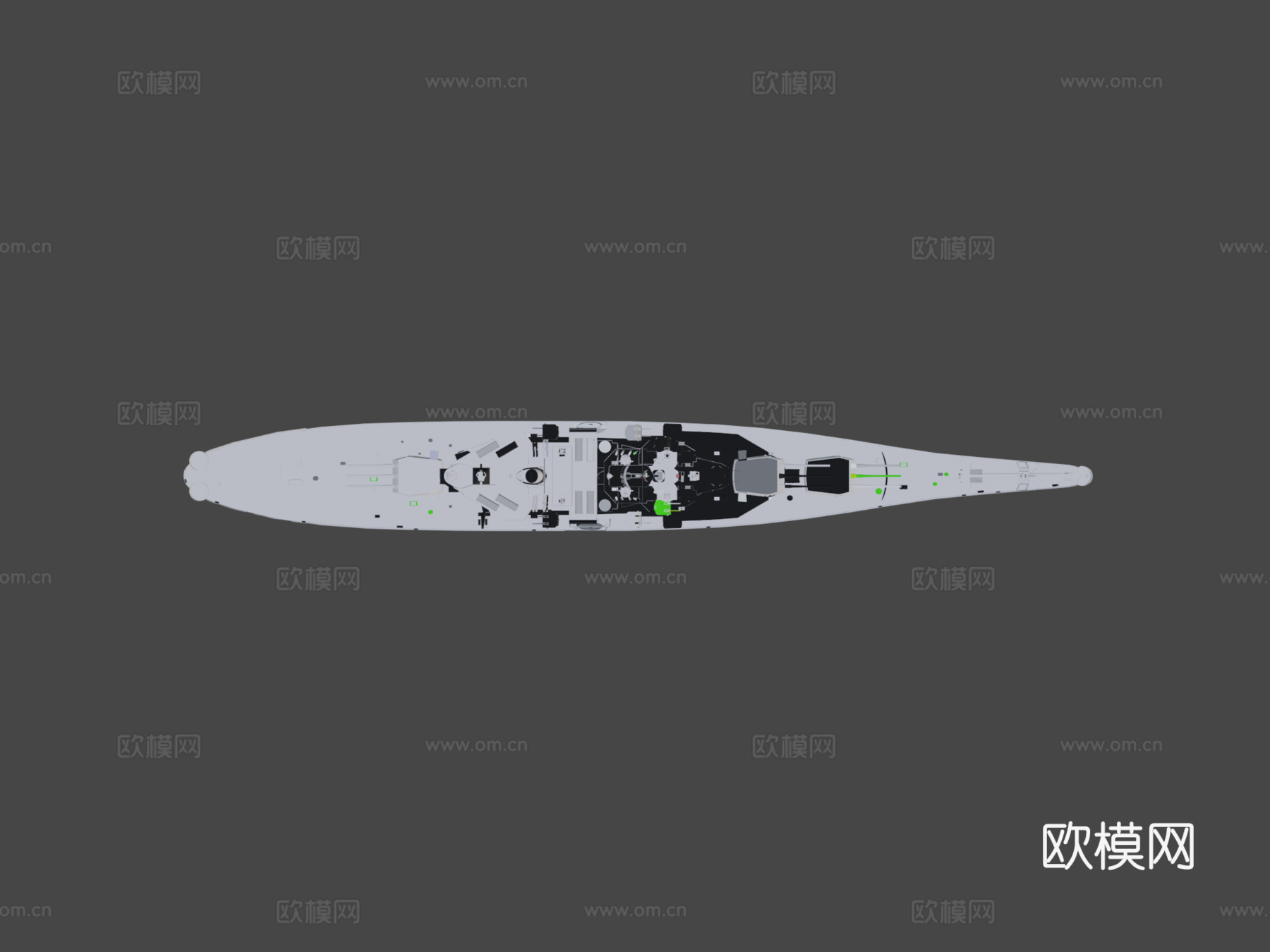 美国海军爱荷华号su模型
