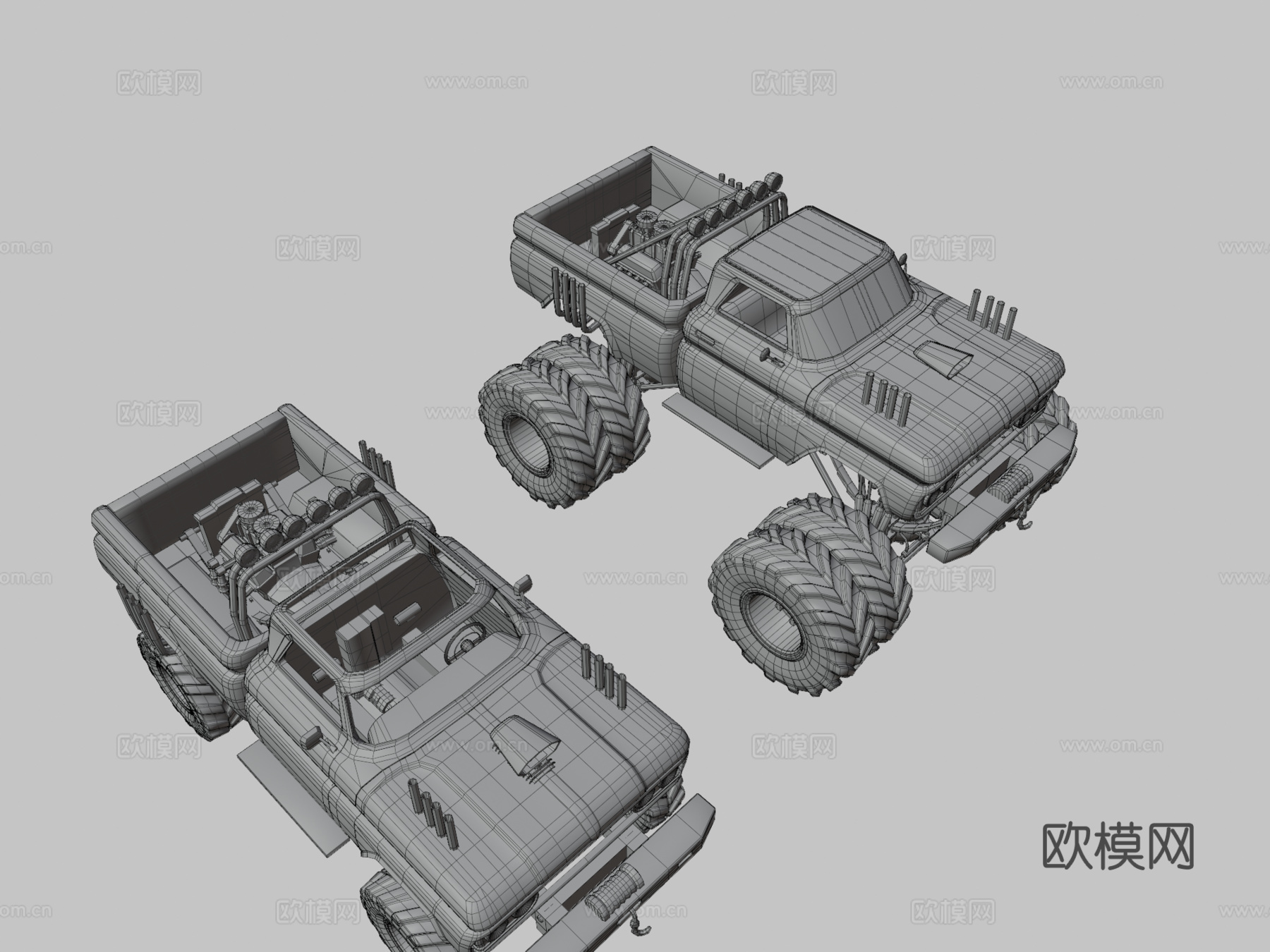 C10怪物卡车与皮卡su模型