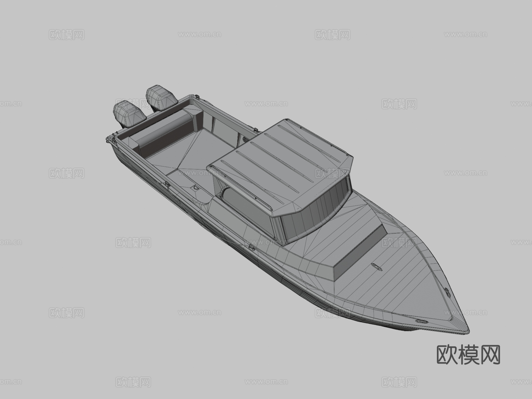 旧租赁船su模型