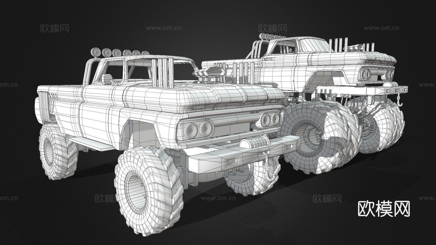 C10怪物卡车与皮卡su模型