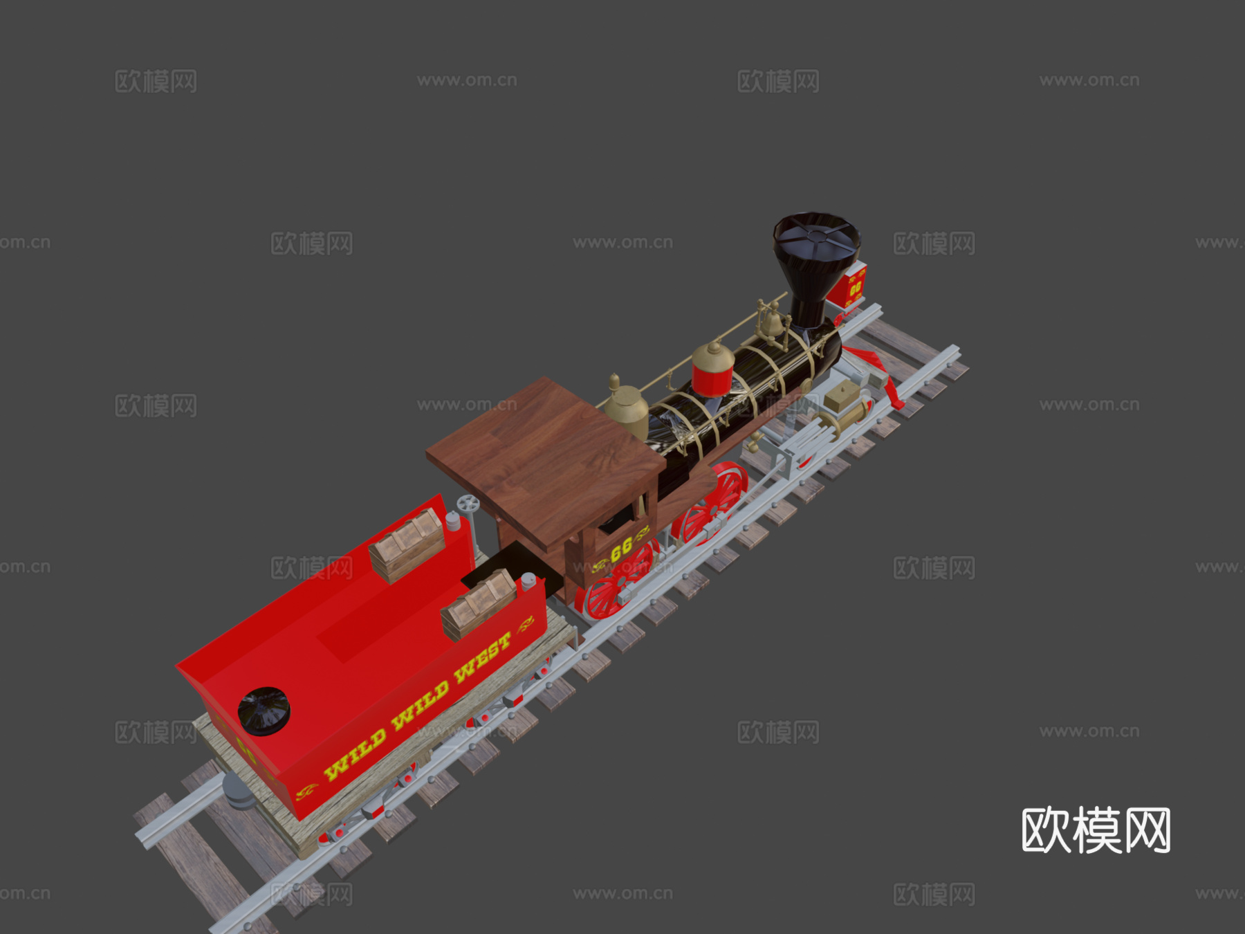 蒸汽火车su模型