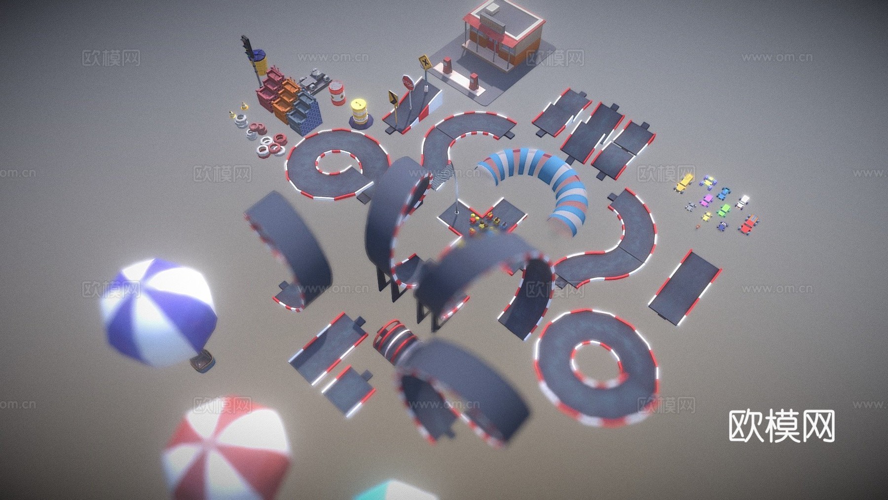 空闲赛车 完整包su模型