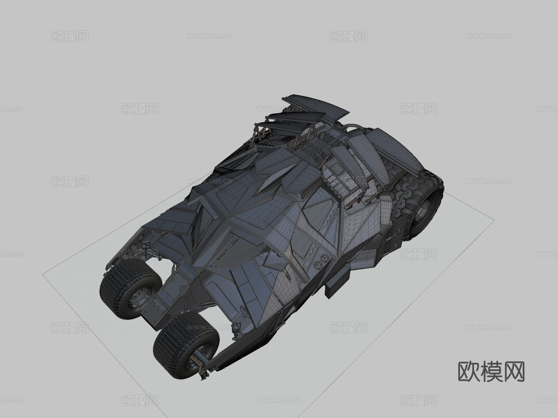 蝙蝠车翻滚者蝙蝠侠汽车su模型