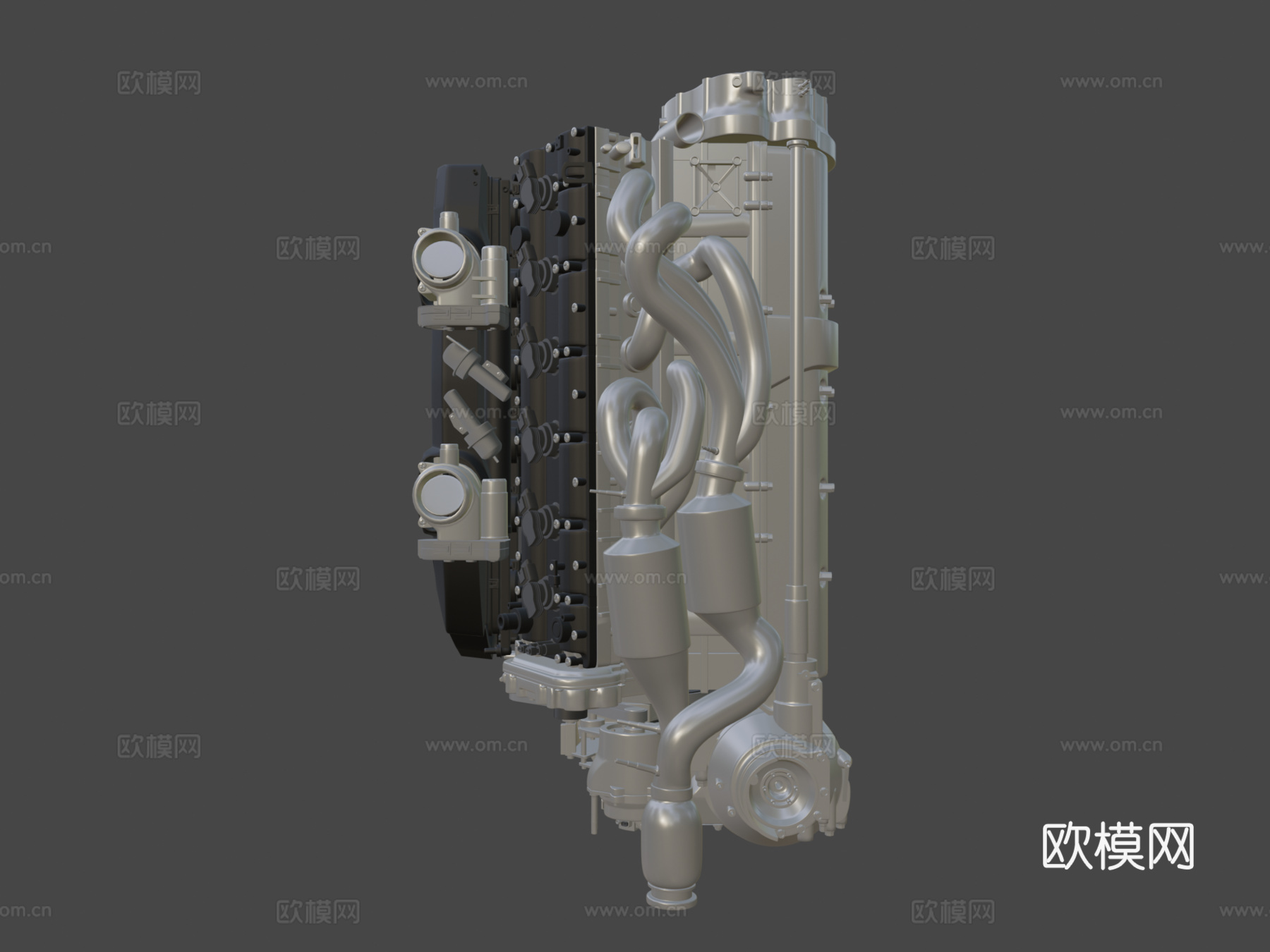 V12发动机su模型