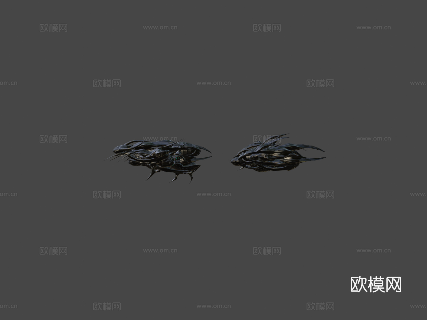 太空船建造者7异形主题su模型