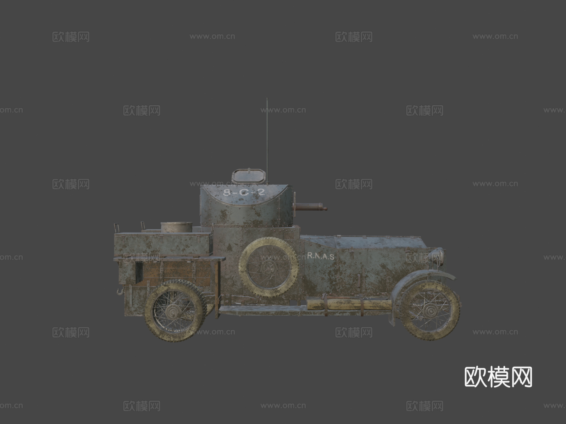 劳斯莱斯装甲车1914年款su模型