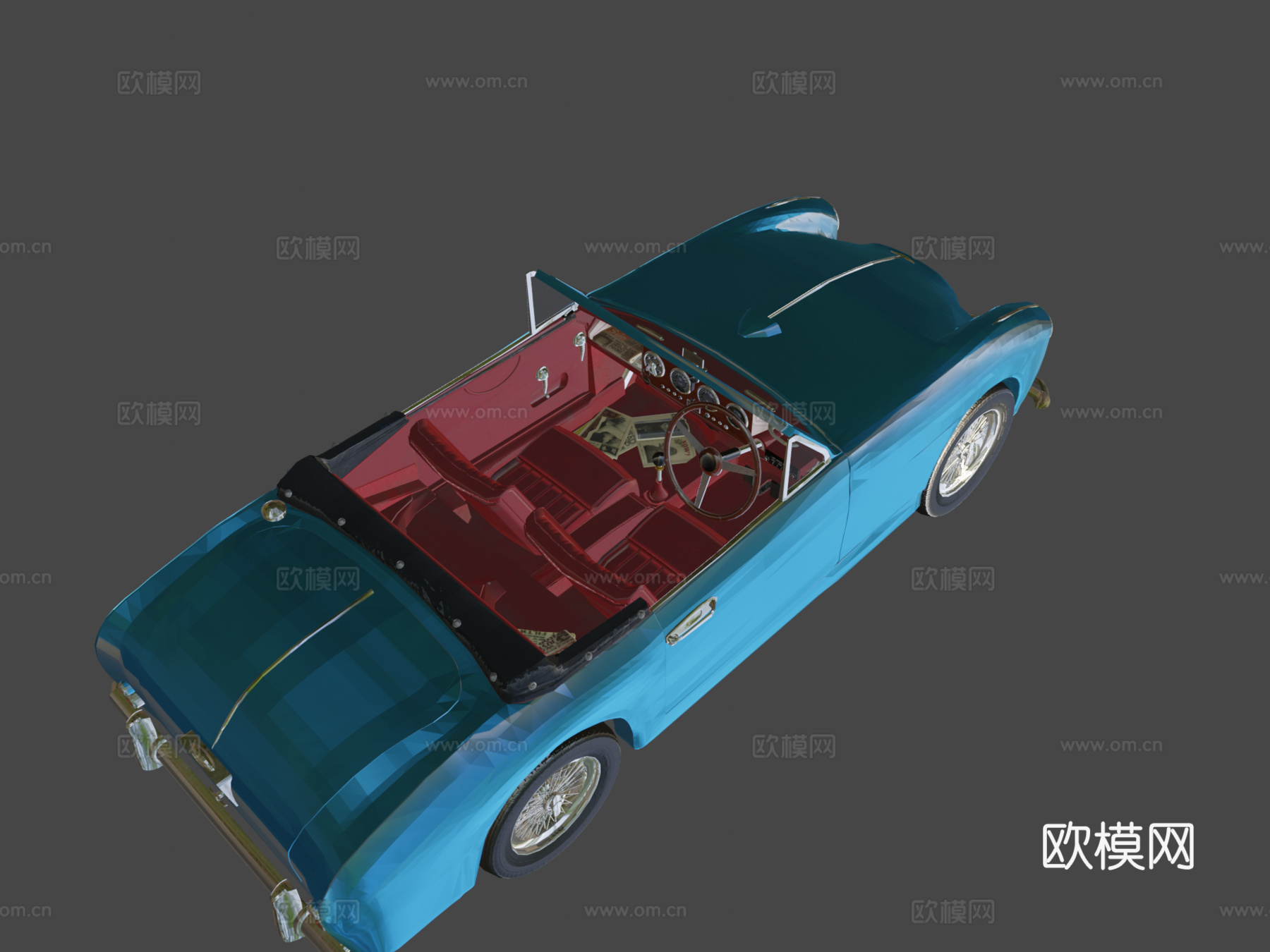 阿斯顿·马丁DB24敞篷1955进行中su模型