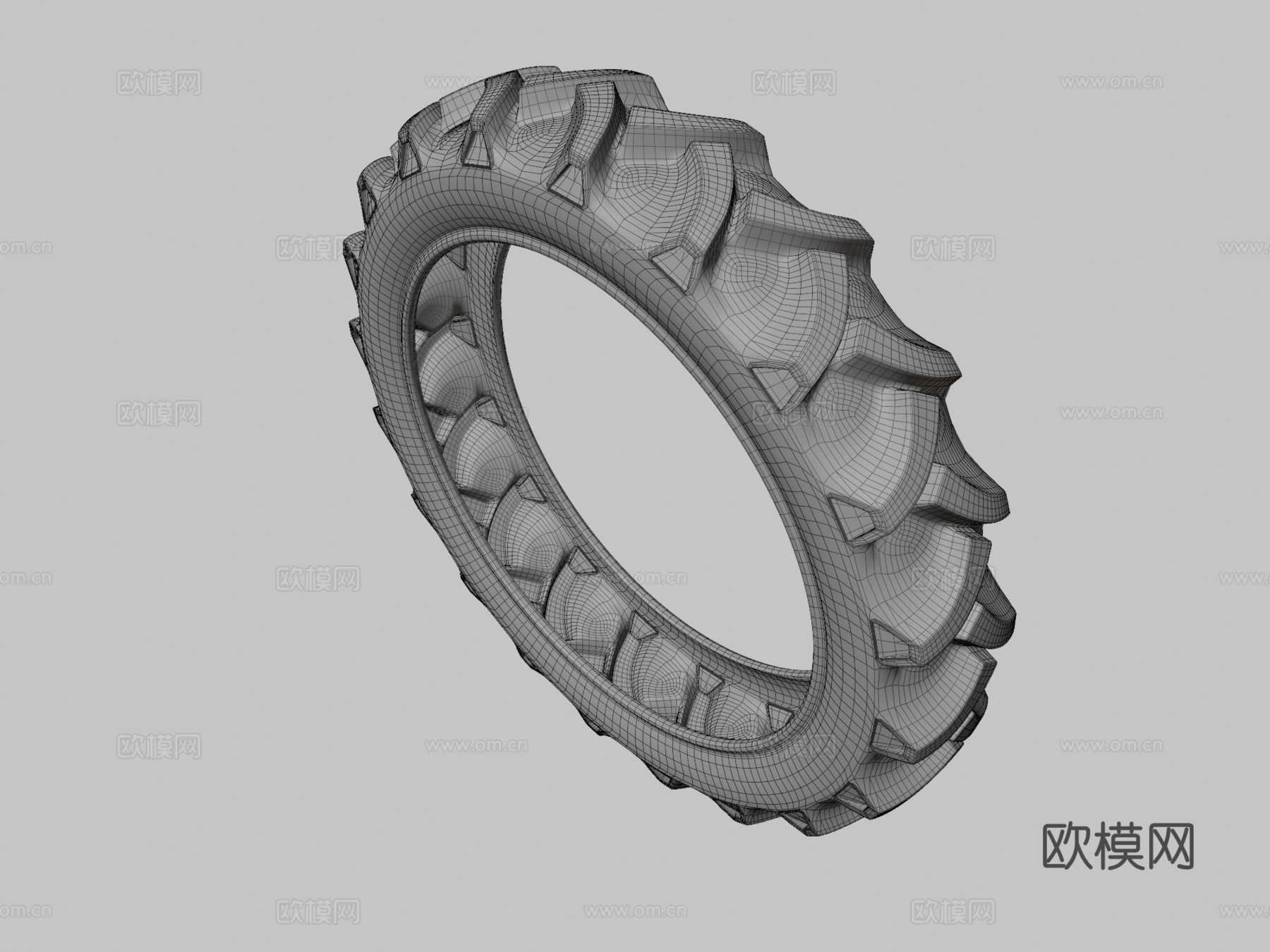 拖拉机轮胎su模型