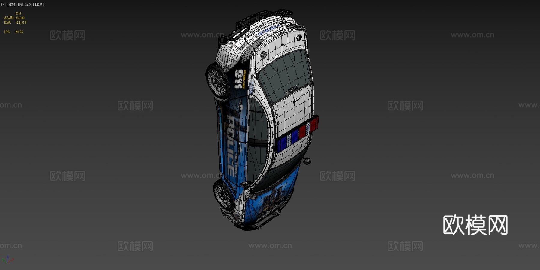 三菱蓝瑟Evolution底特律警车su模型