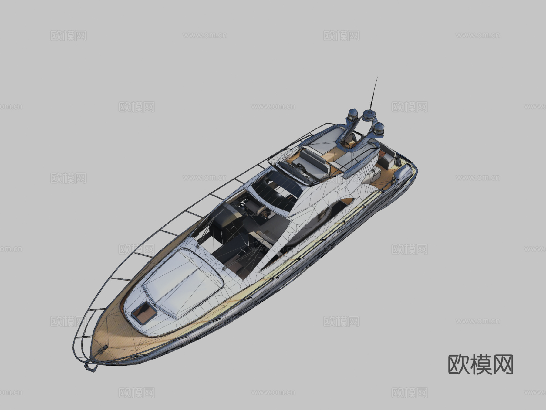 游艇第二版su模型