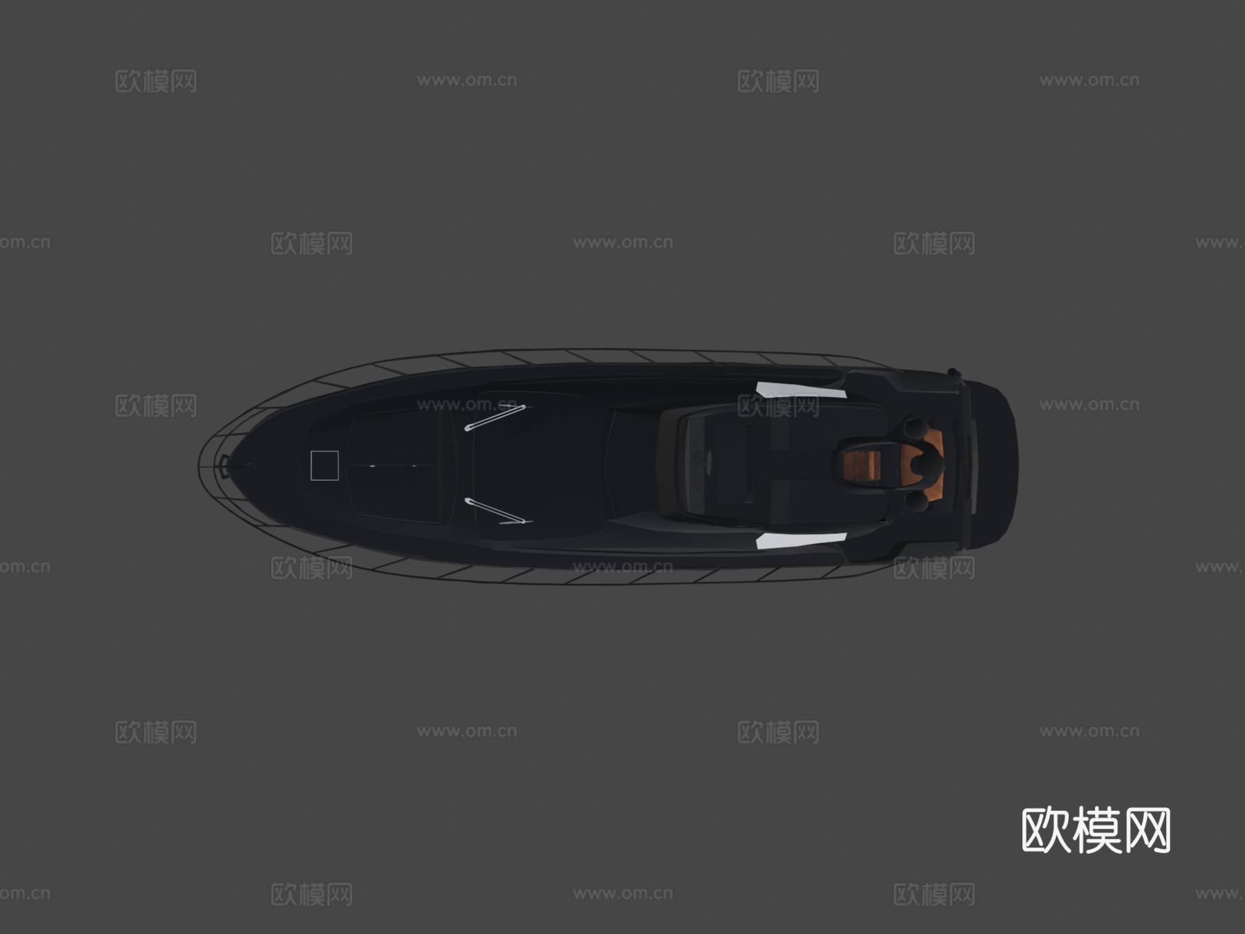 游艇第二版su模型