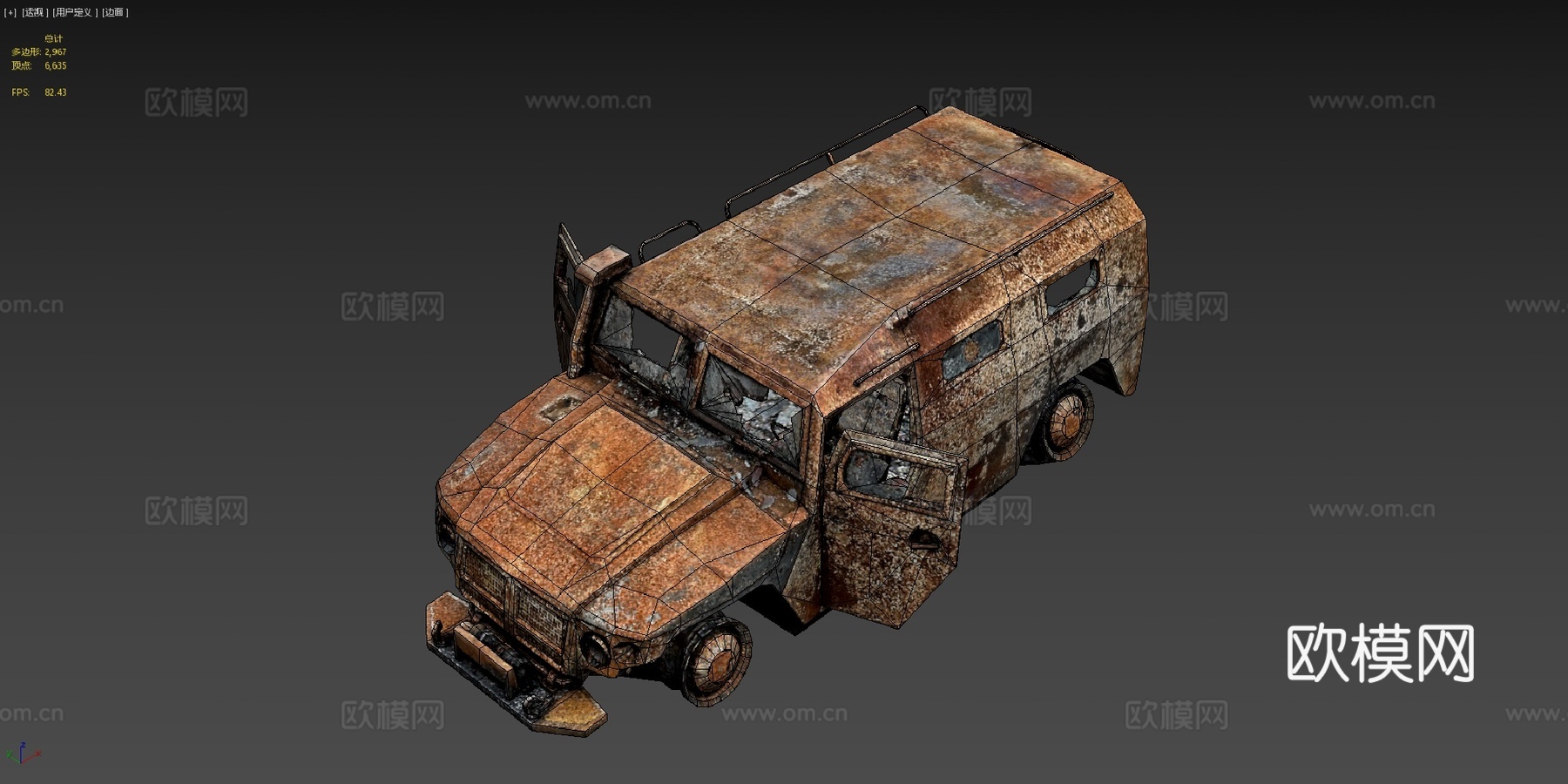 损毁的GAZ虎式su模型