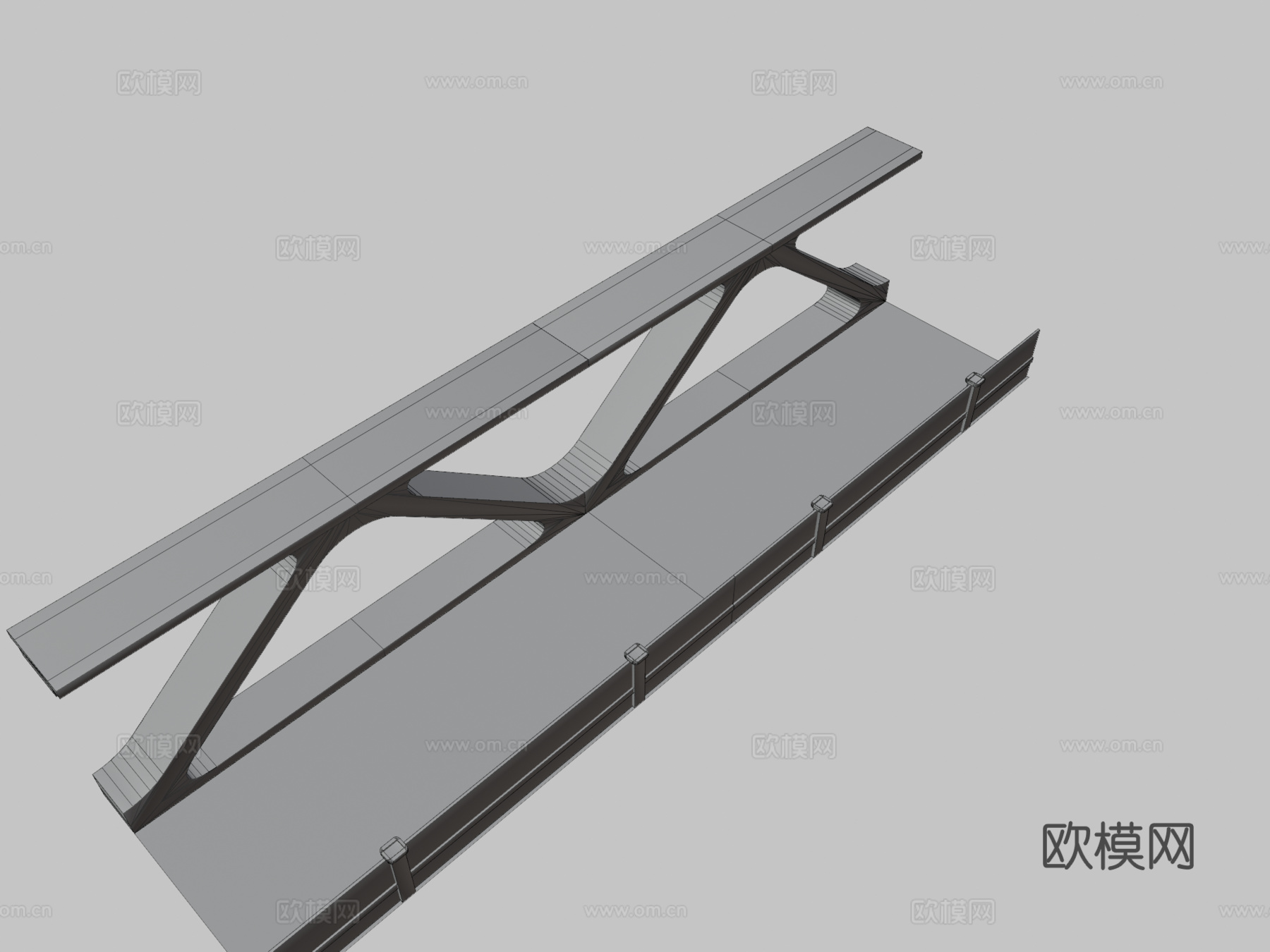 现代未来街道su模型