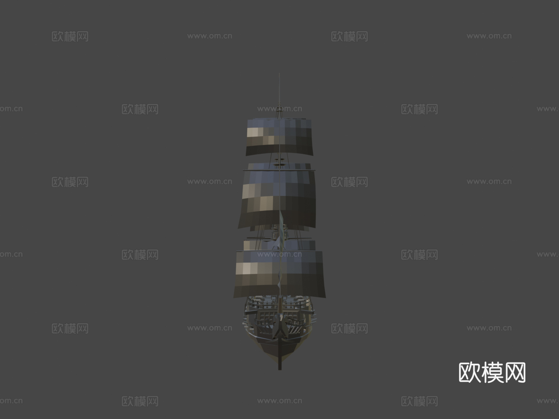 黑珍珠低多边形su模型