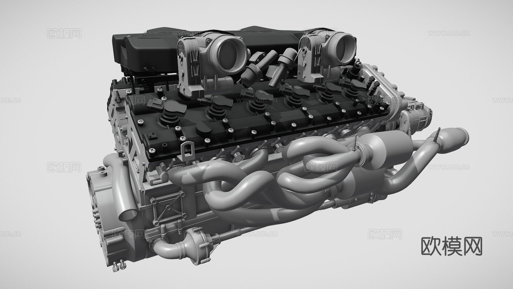 V12发动机su模型