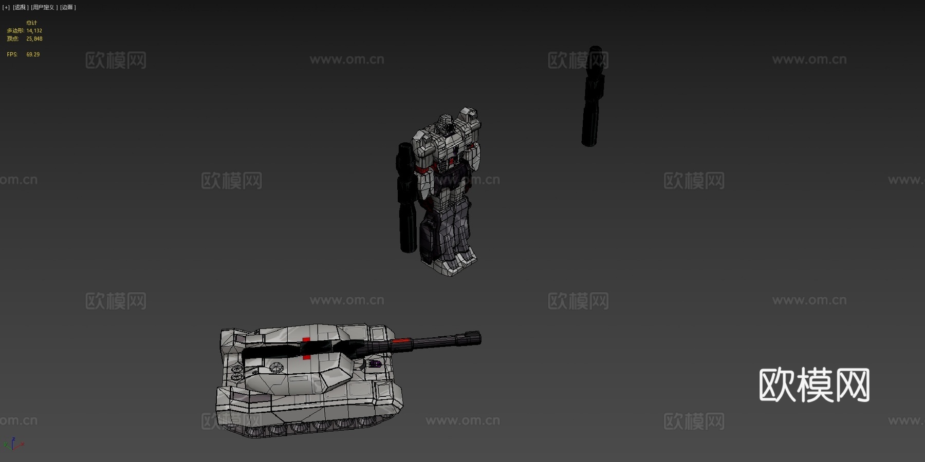 威震天 变形金刚 毁灭su模型