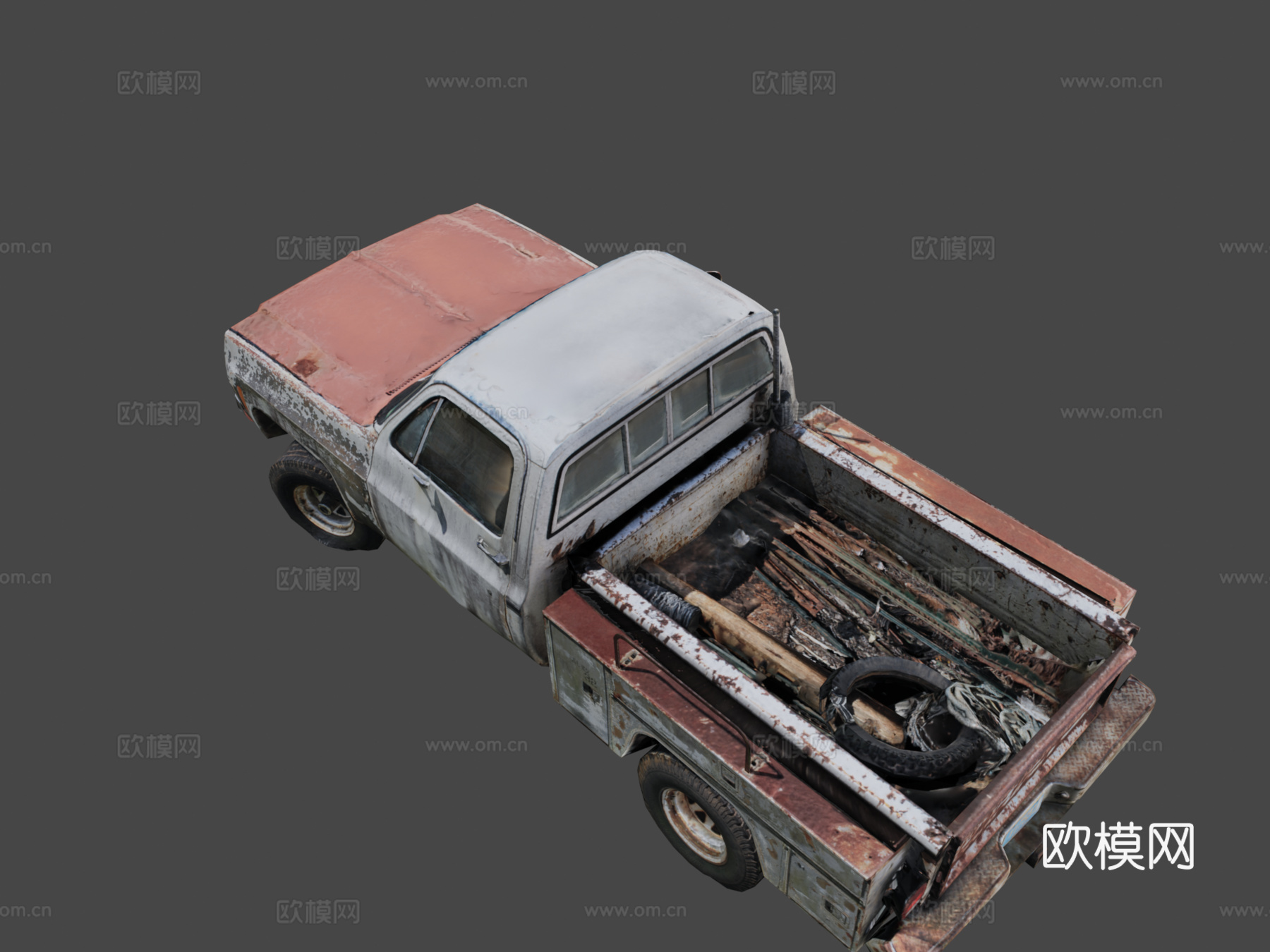 多功能卡车游戏就绪版本扫描su模型