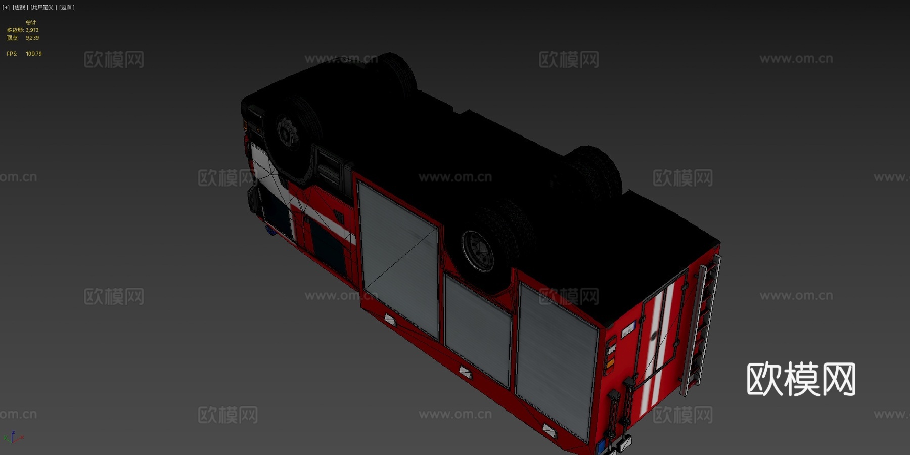 斯堪尼亚P94D消防车su模型