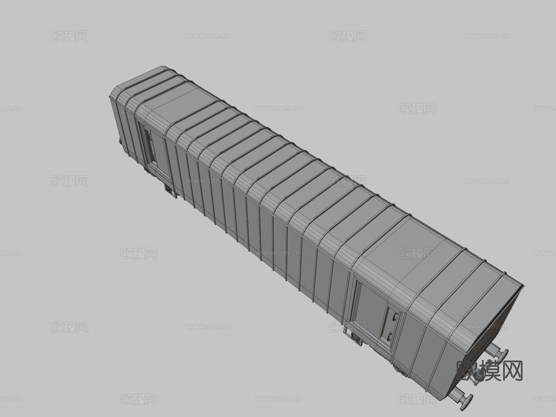 火车货运车厢su模型
