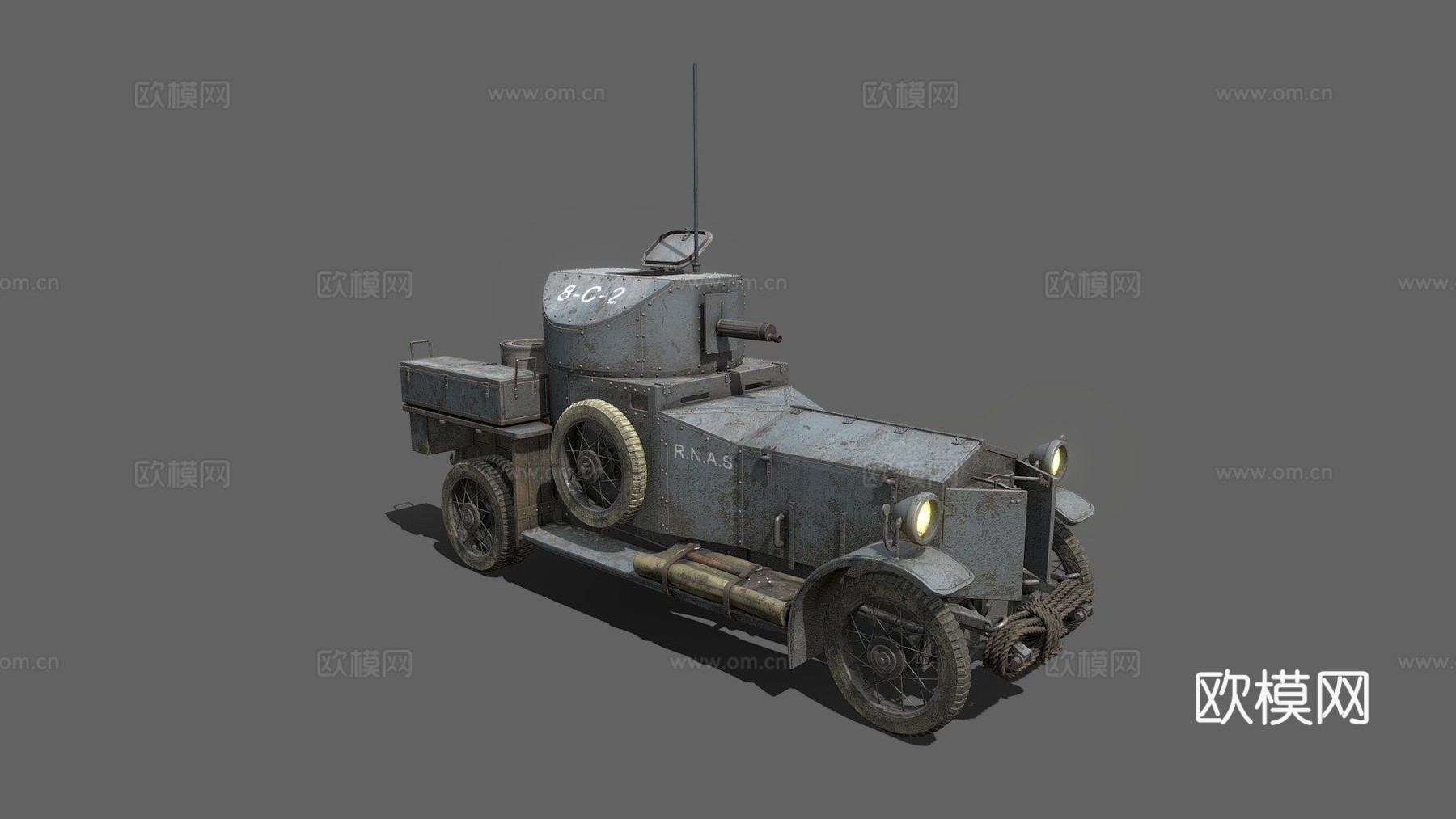 劳斯莱斯装甲车1914年款su模型