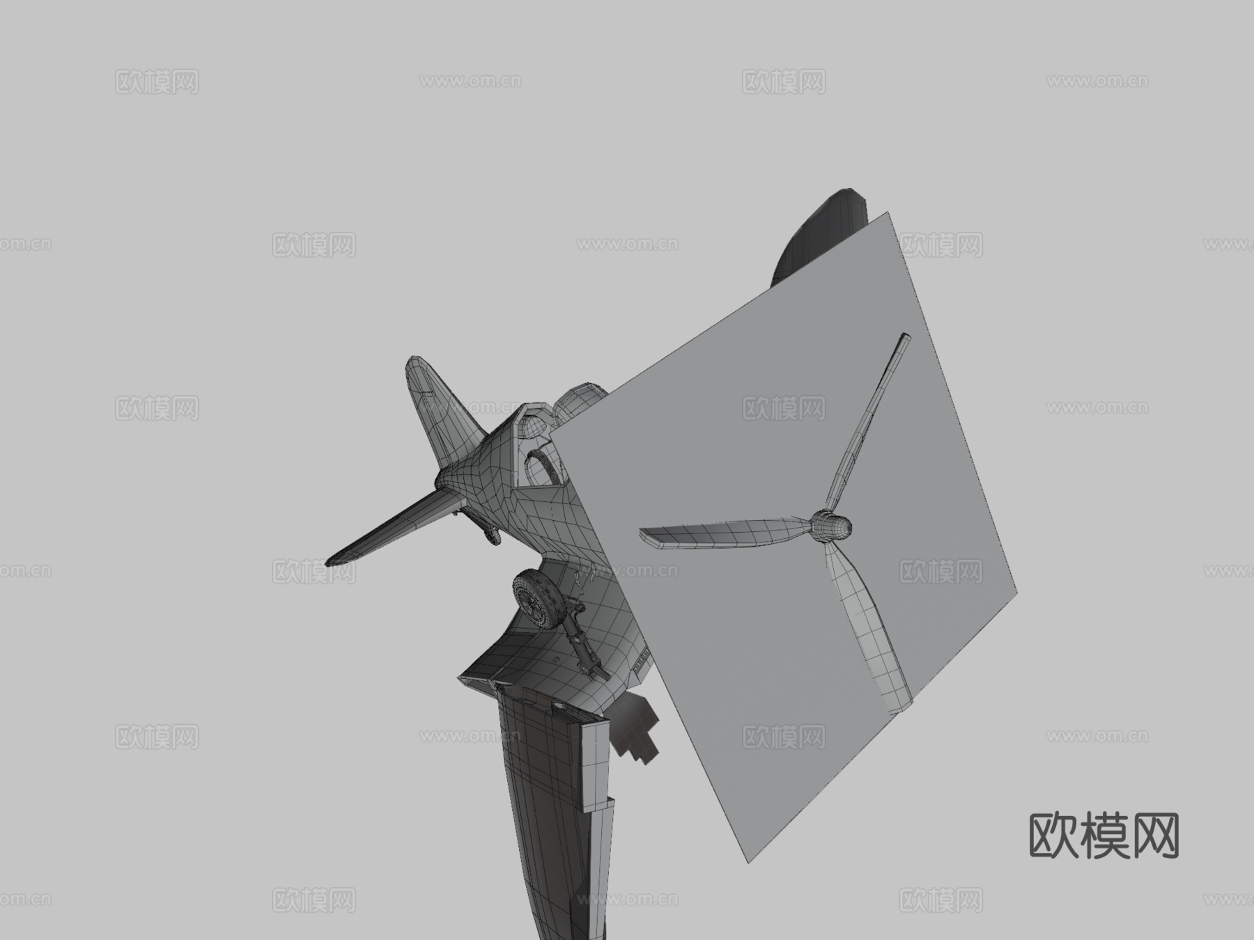 沃特F4U海盗式战斗机su模型