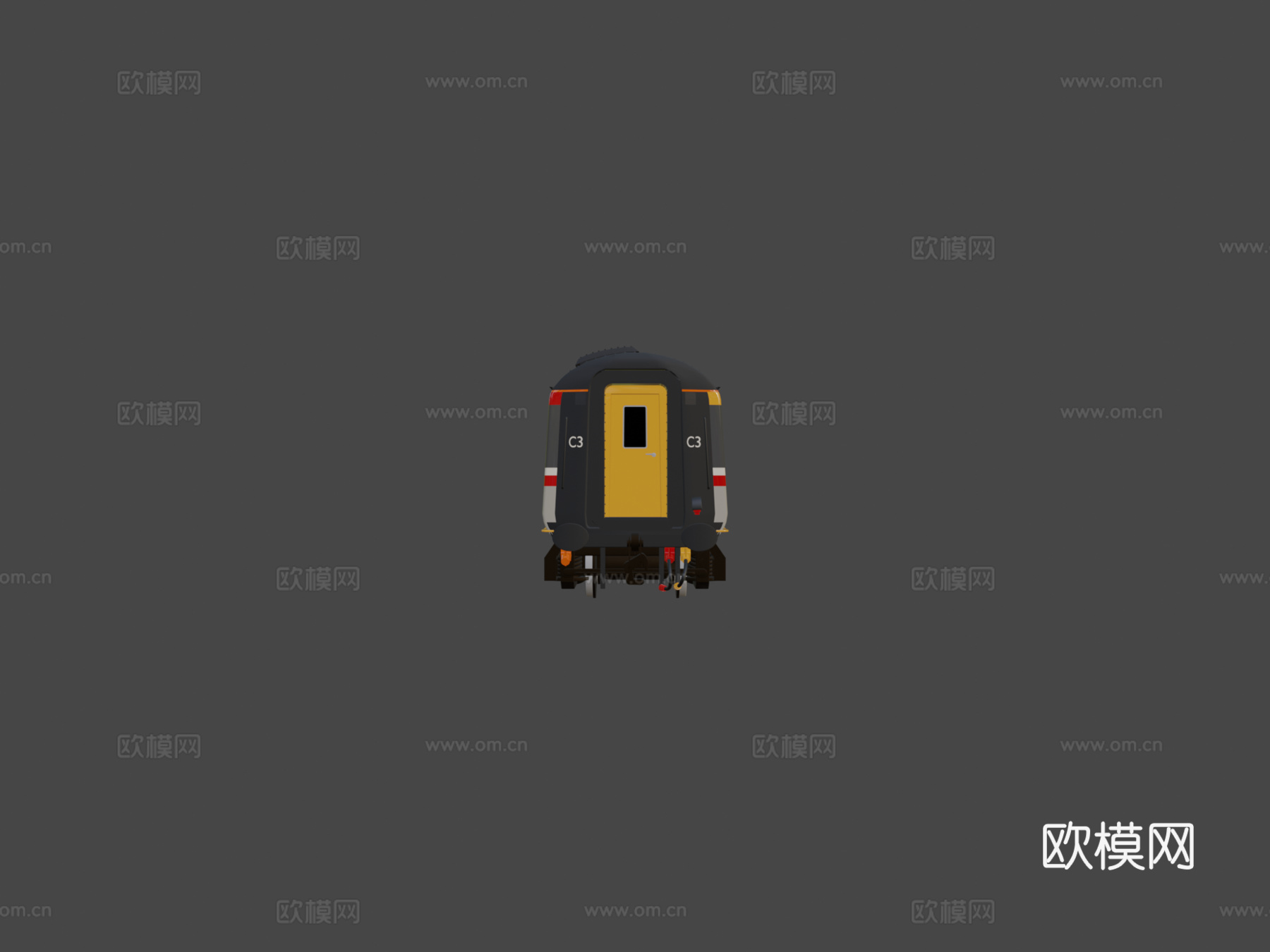 火车标记3英国铁路燕子涂装餐车su模型