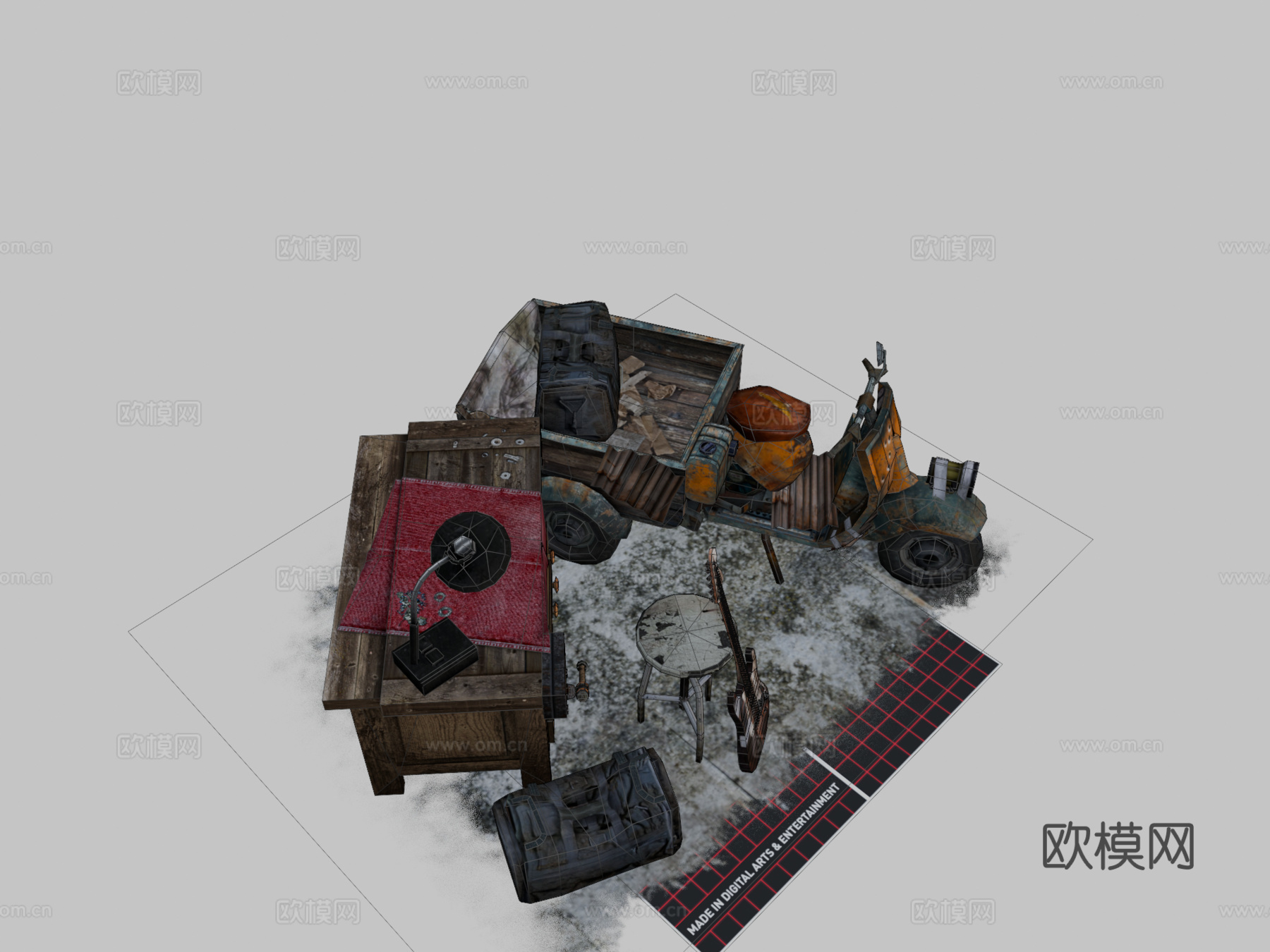 DAE 5 完成道具 锈生su模型