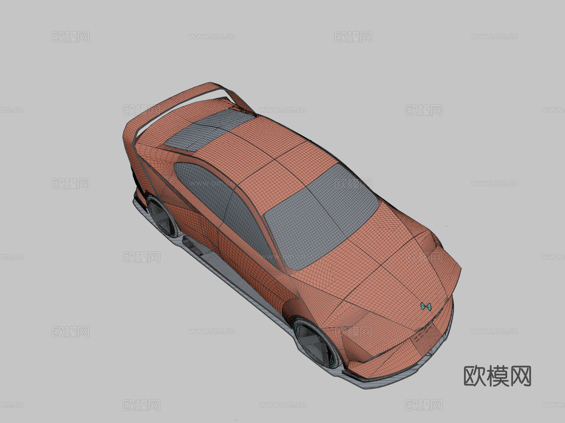 宝马赛车表面su模型