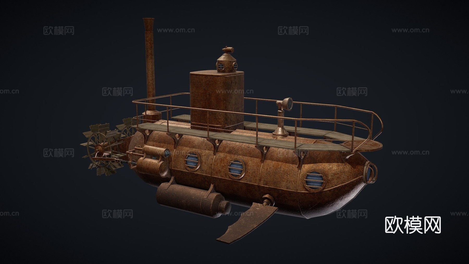 古代潜艇su模型