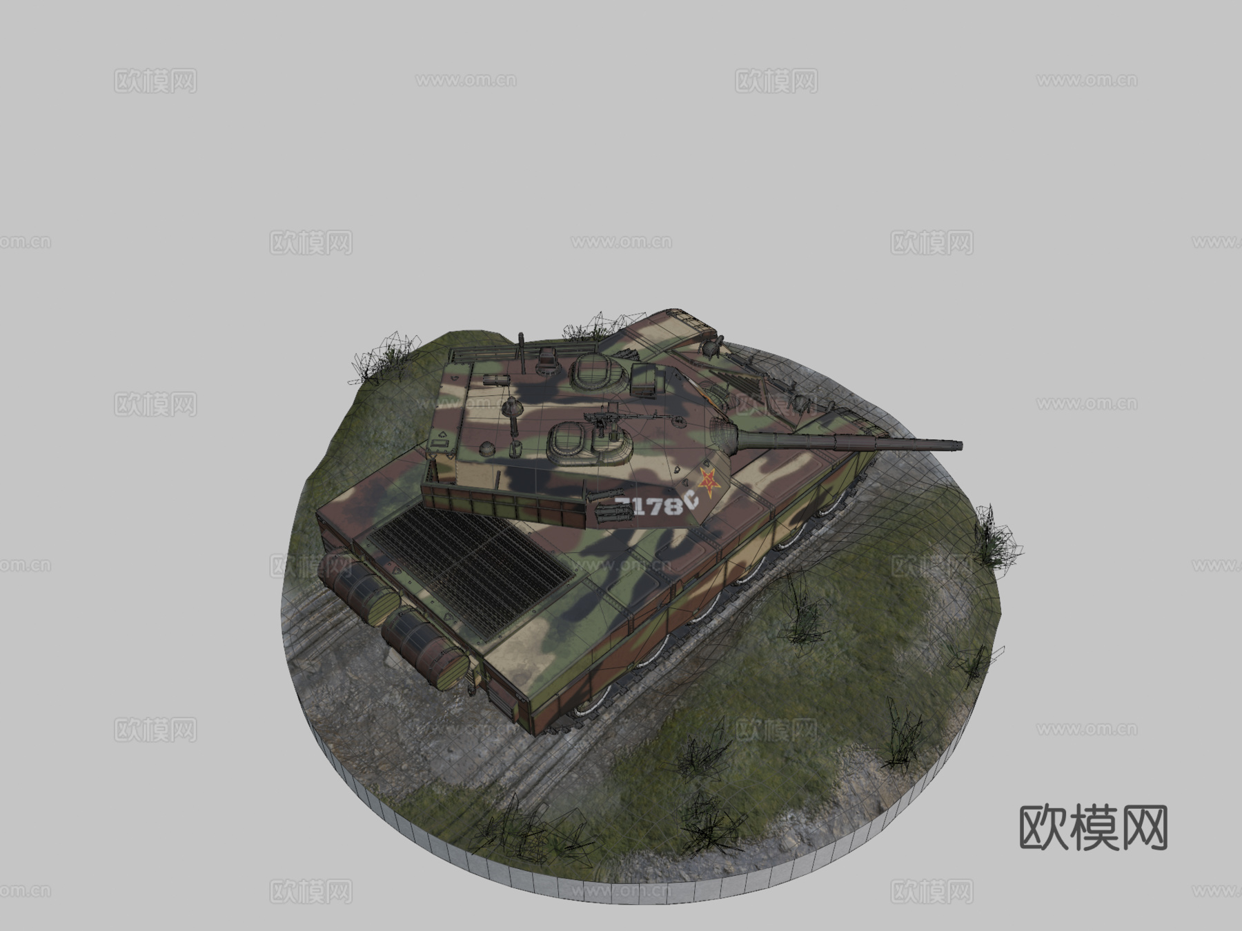 T98主战坦克su模型