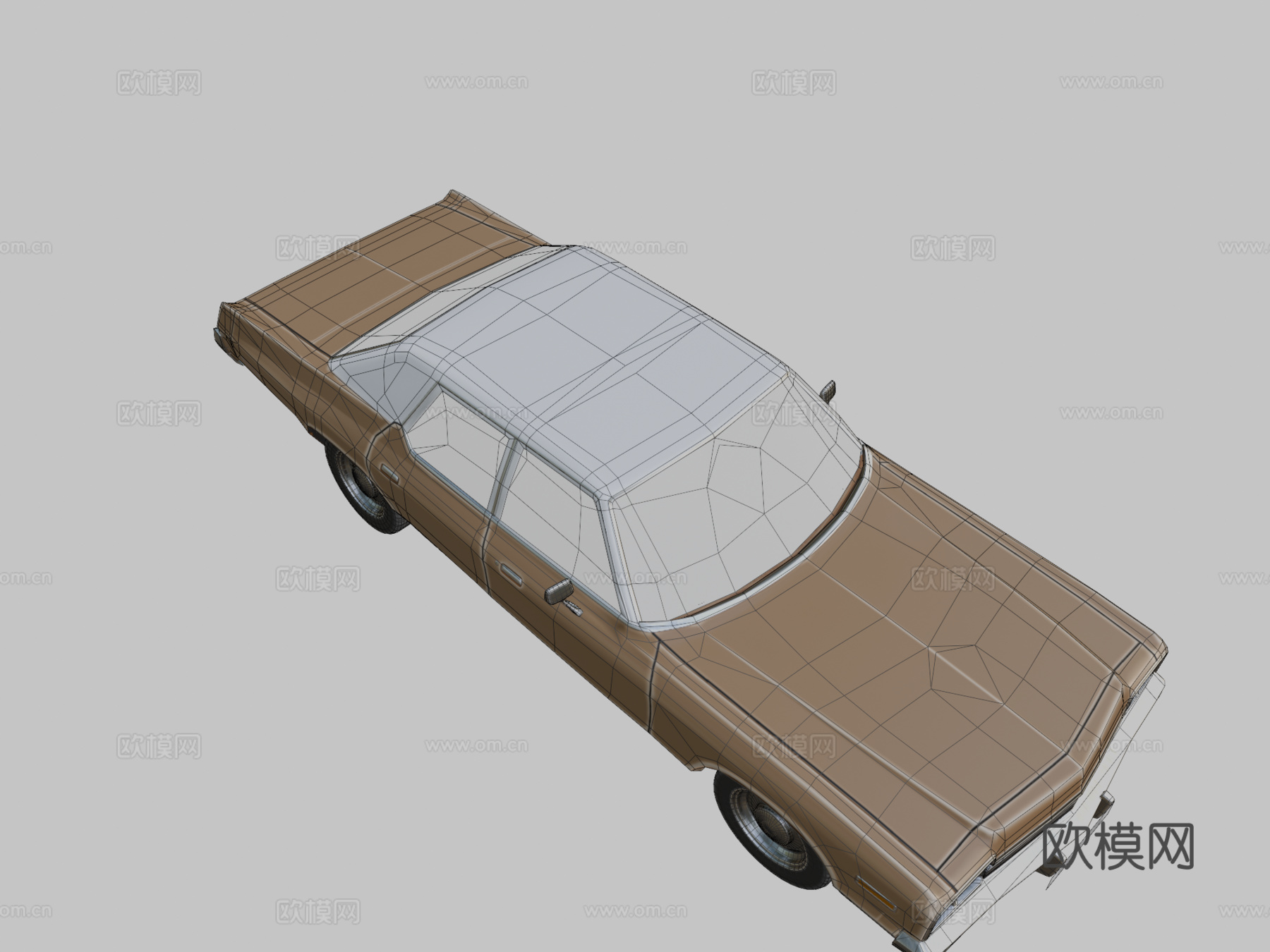 低多边形汽车 道奇 摩纳哥 1974su模型