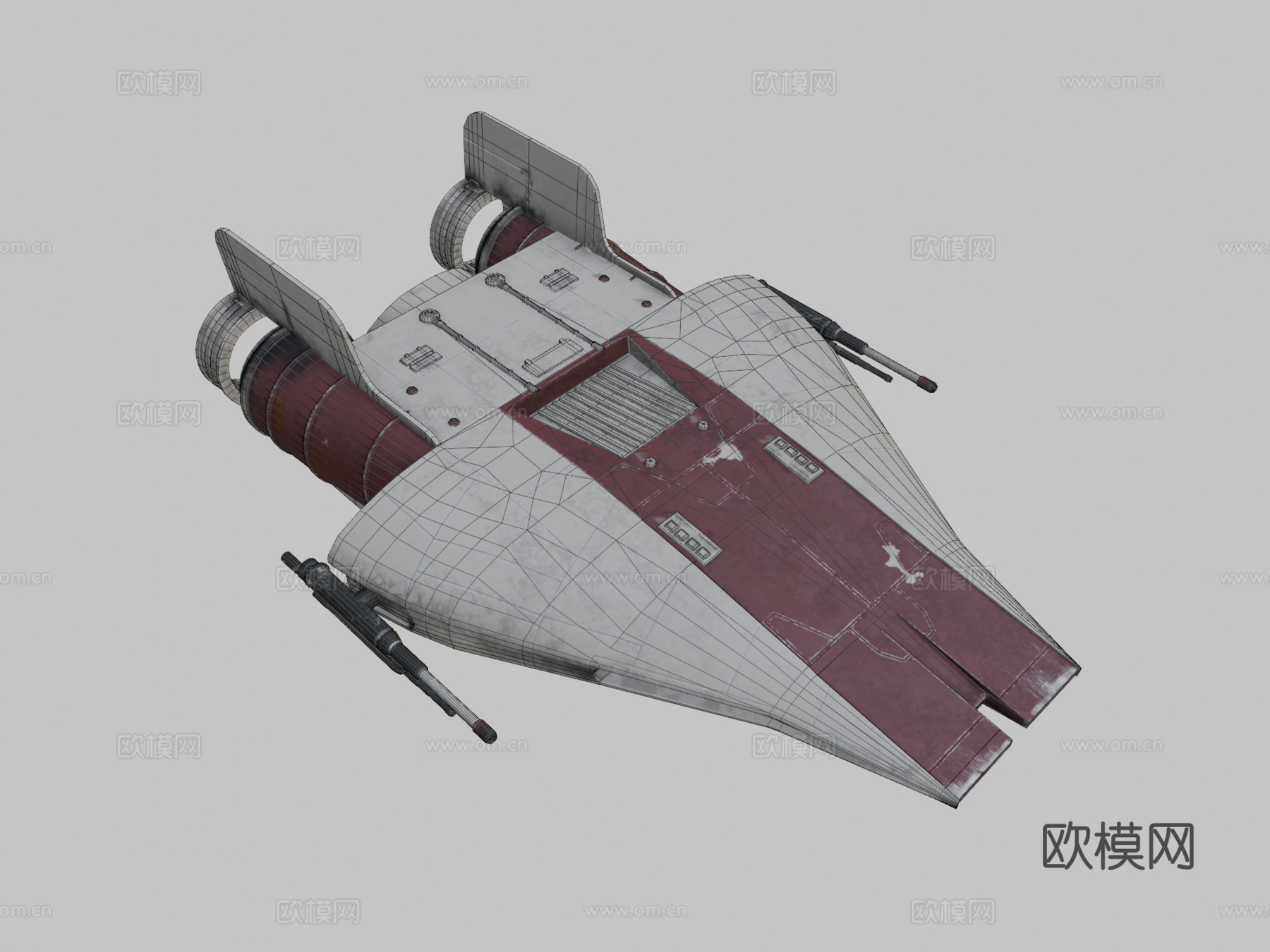 反抗军 A翼 星球大战su模型