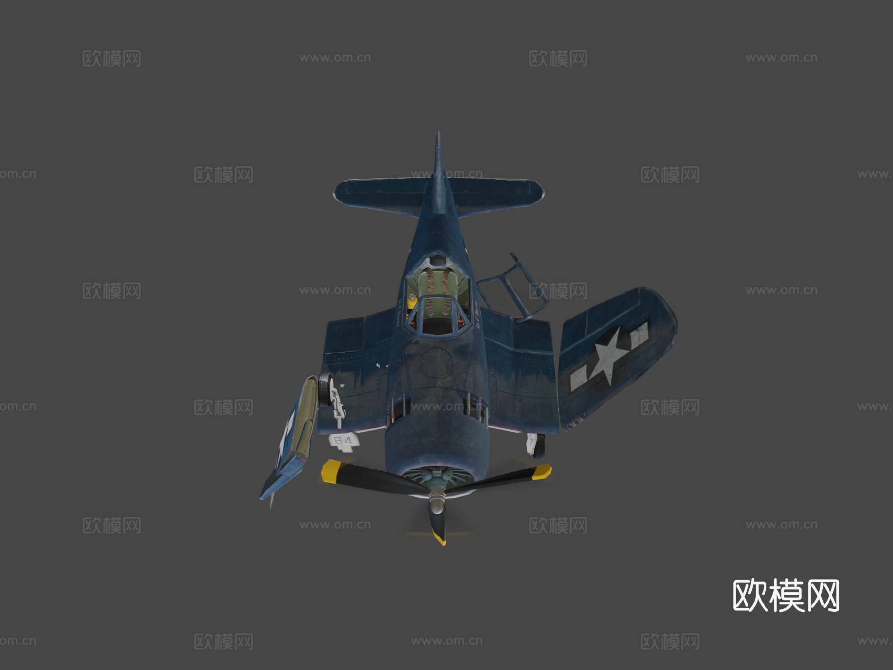 沃特F4U海盗式战斗机su模型
