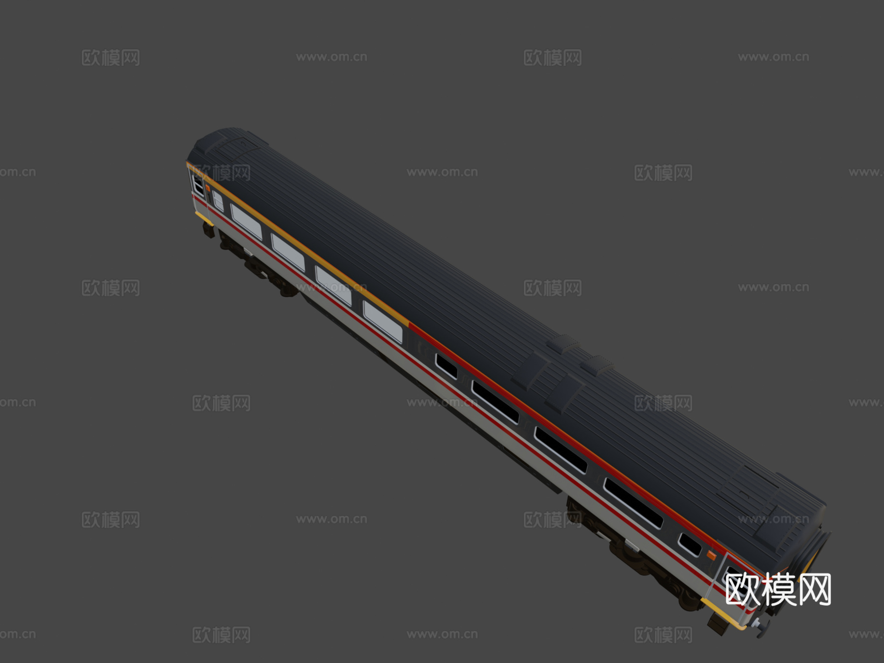 火车标记3英国铁路燕子涂装餐车su模型