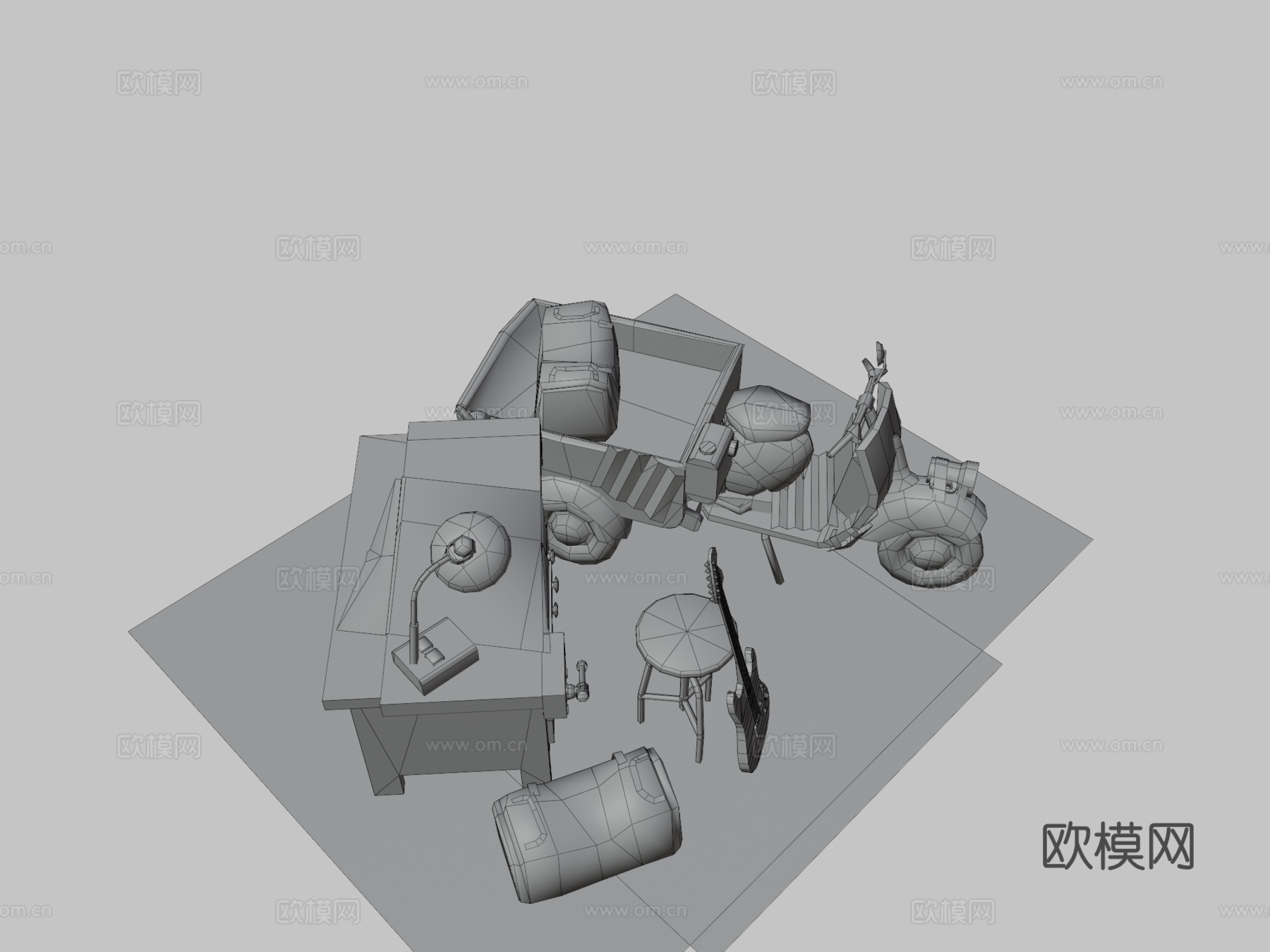 DAE 5 完成道具 锈生su模型