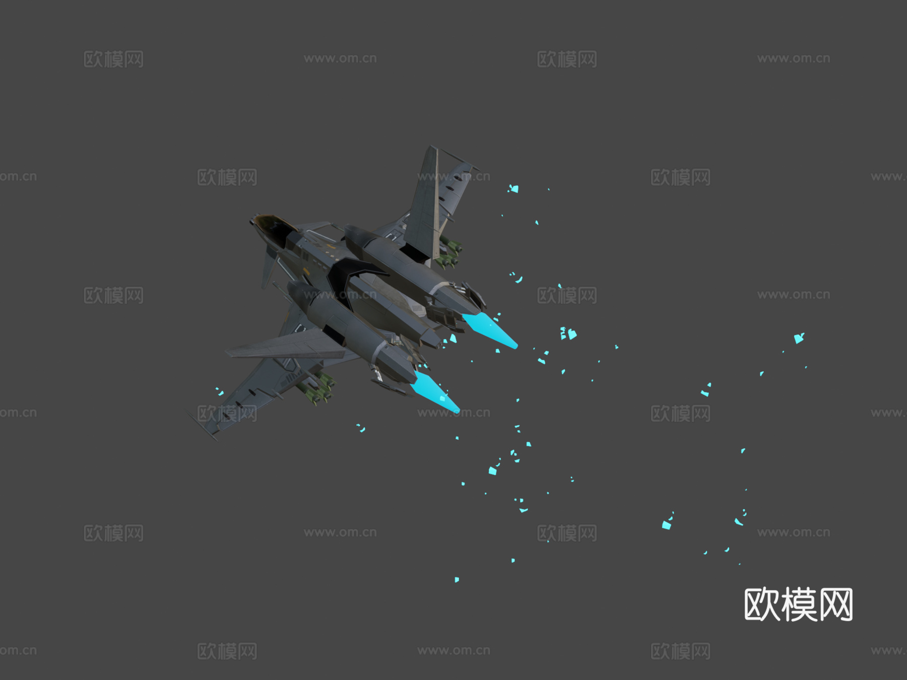 低多边形飞机 毒蛇su模型