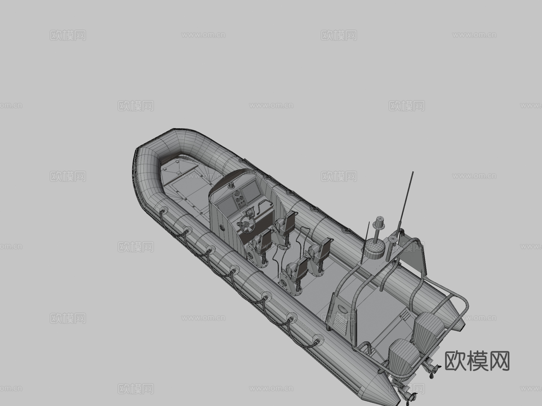 黄道带警用艇su模型